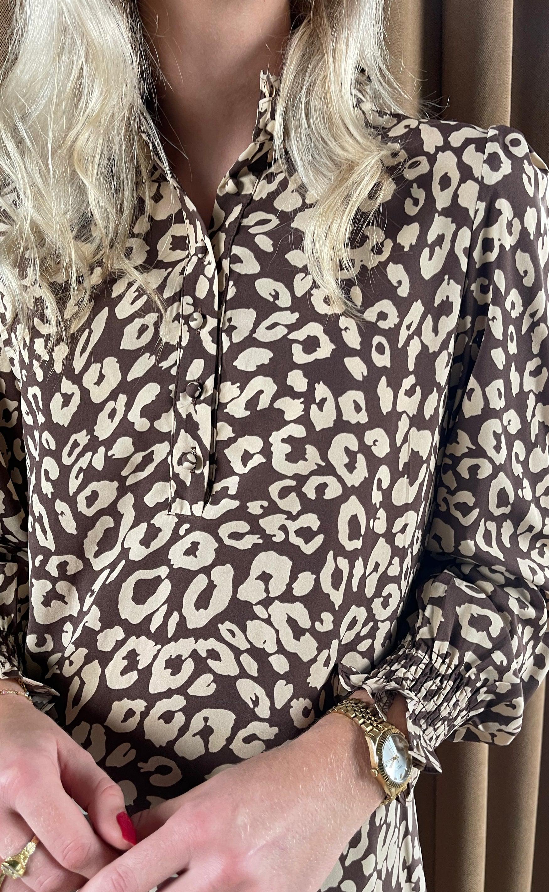 INA Copenhagen Kjole - Augusta - Brown Leopard