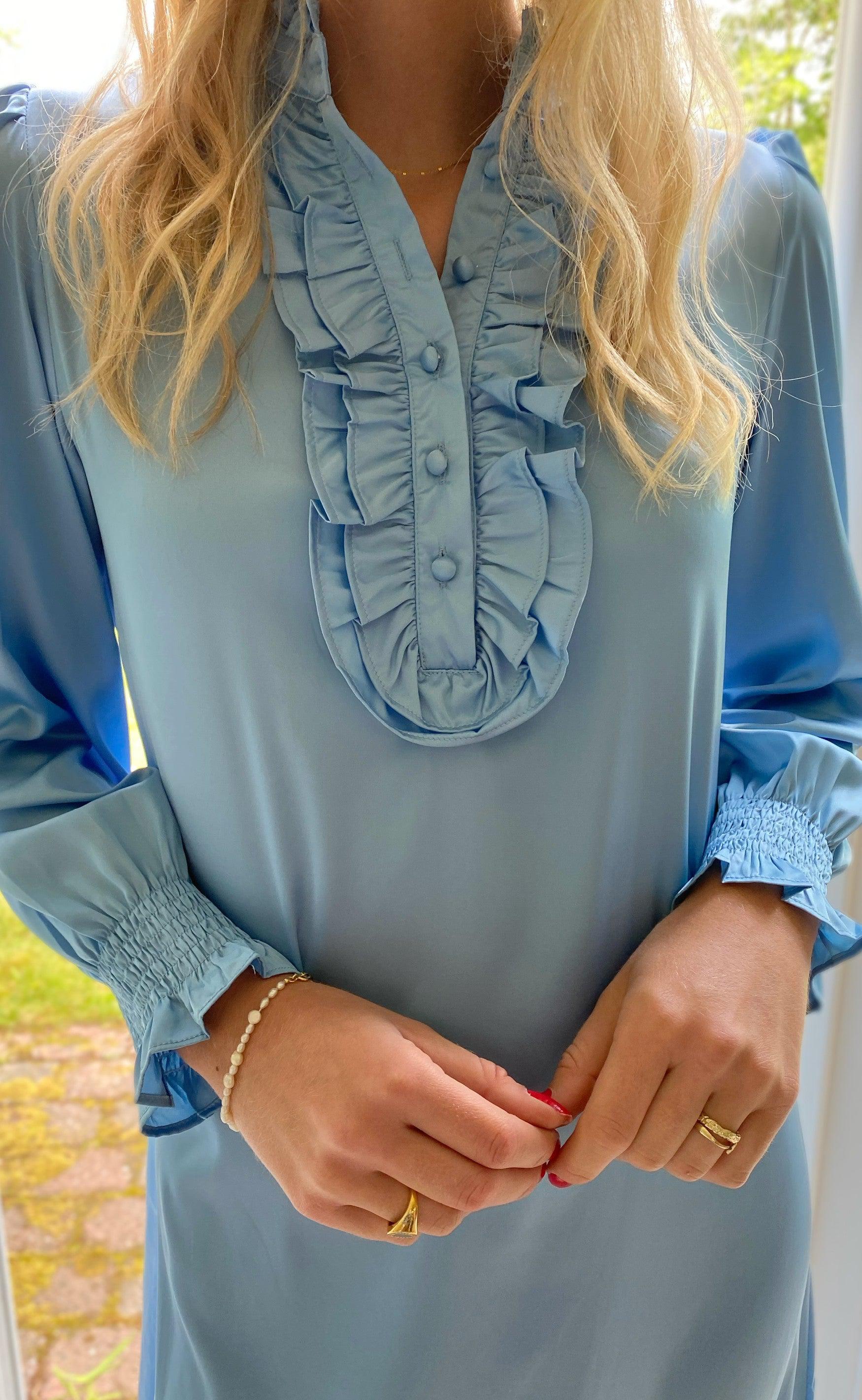 INA Copenhagen Kjole - Cami long - Light Blue