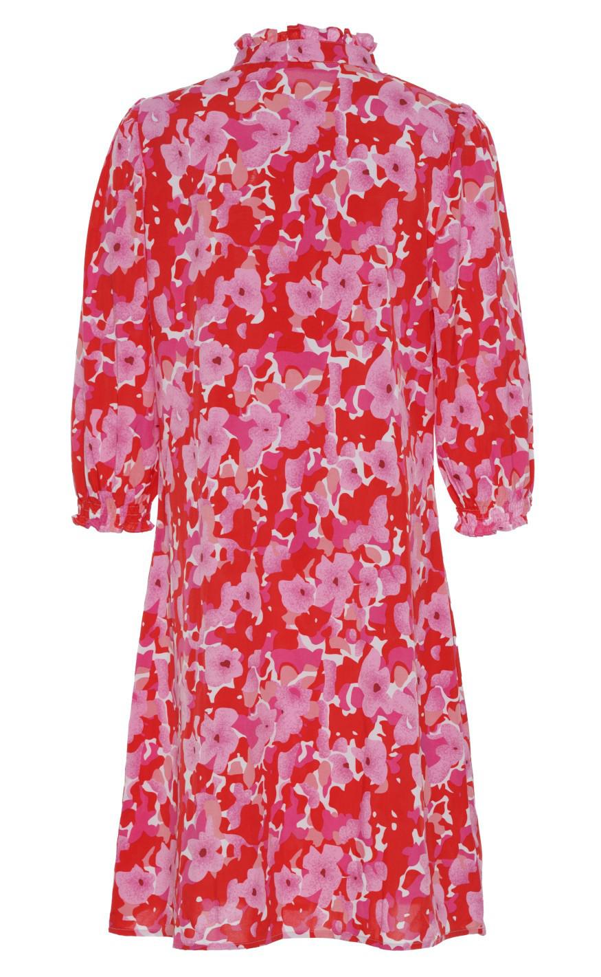 INA Copenhagen Kjole - Camilla - Pink/Red Flowers