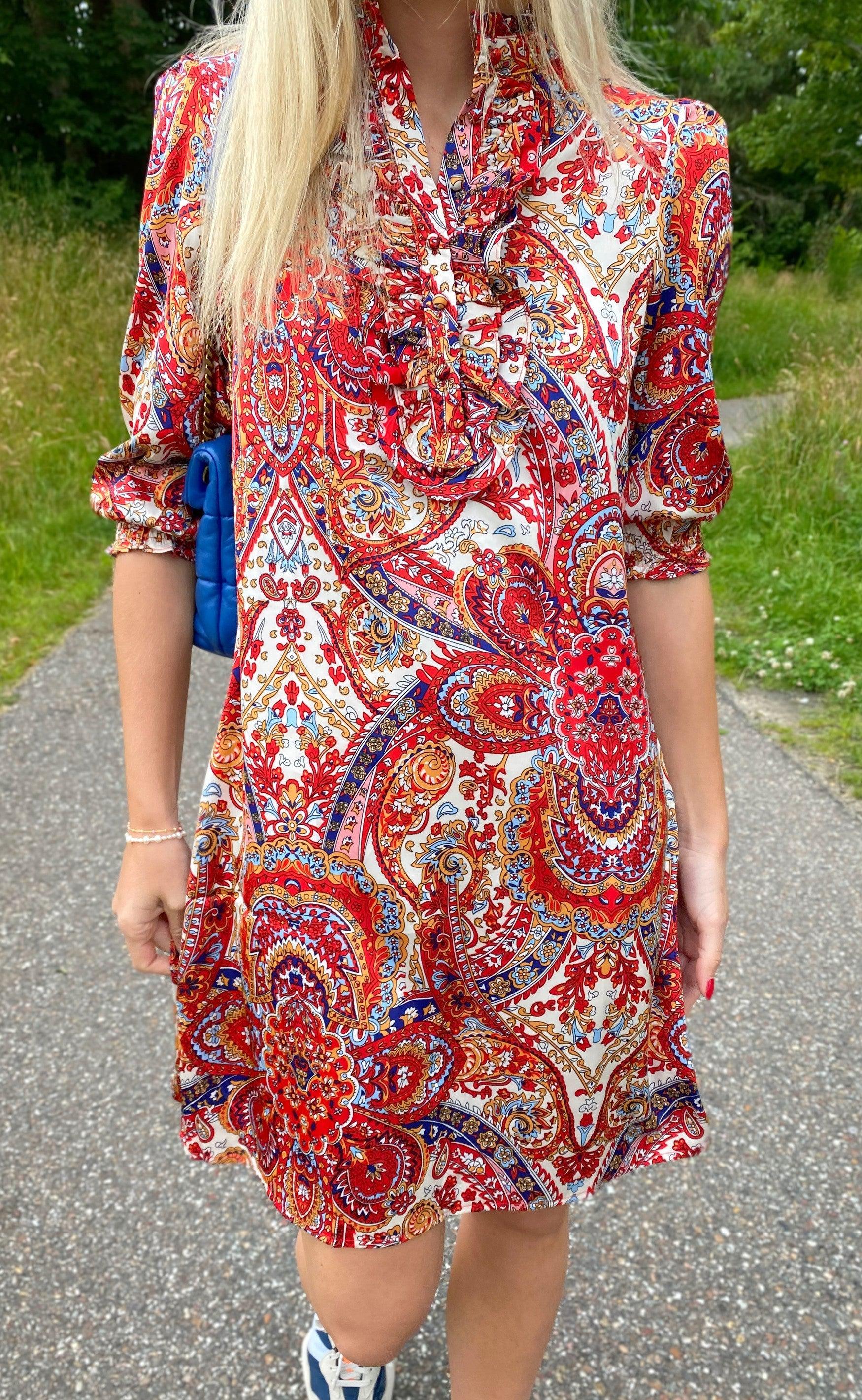 INA Copenhagen Kjole - Camilla - Red Paisley