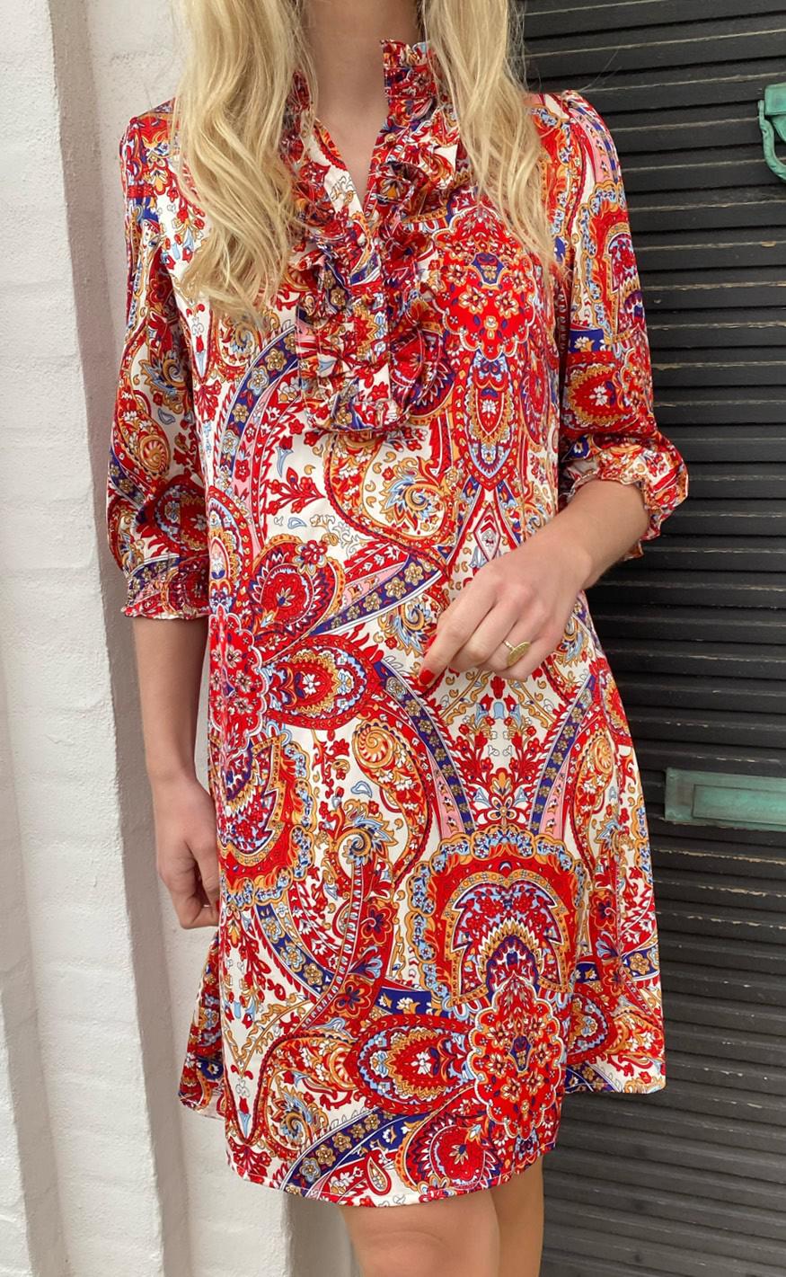 INA Copenhagen Kjole - Camilla - Red Paisley