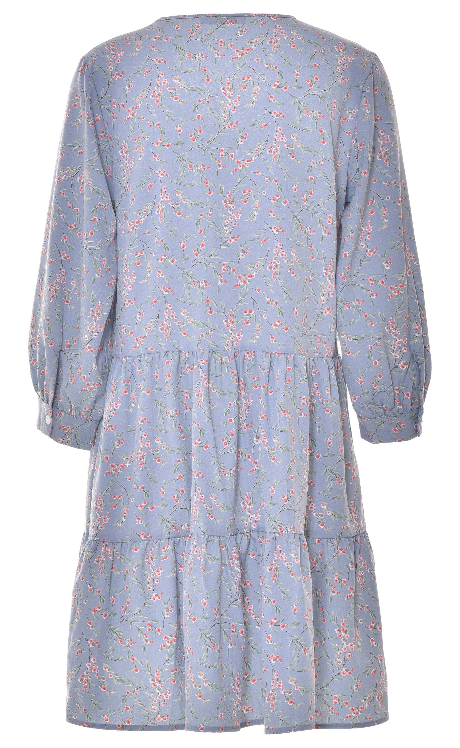 INA Copenhagen Kjole - Camille - Blue / Rose Flower