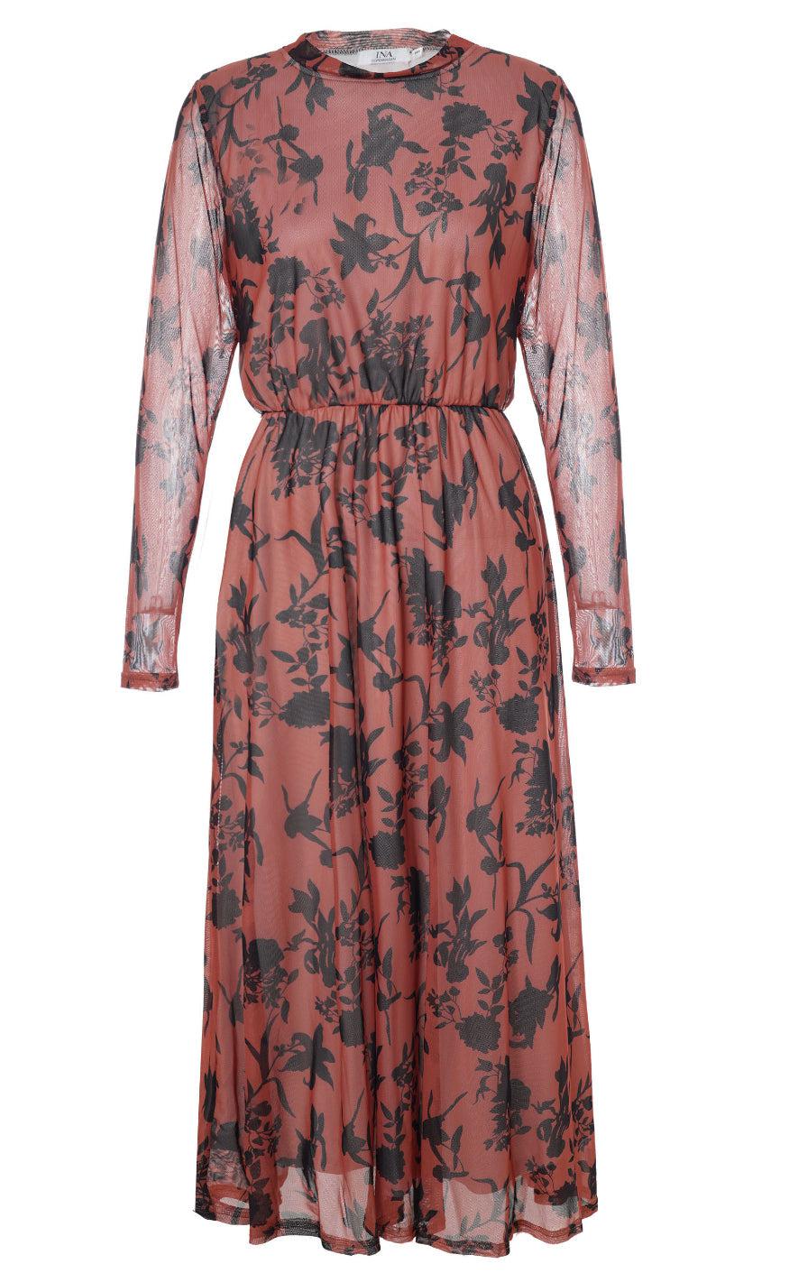 INA Copenhagen Kjole - Claura - Brown Leaf