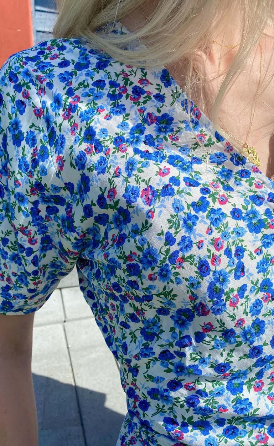 INA Copenhagen Kjole - Ella - Blue Flower