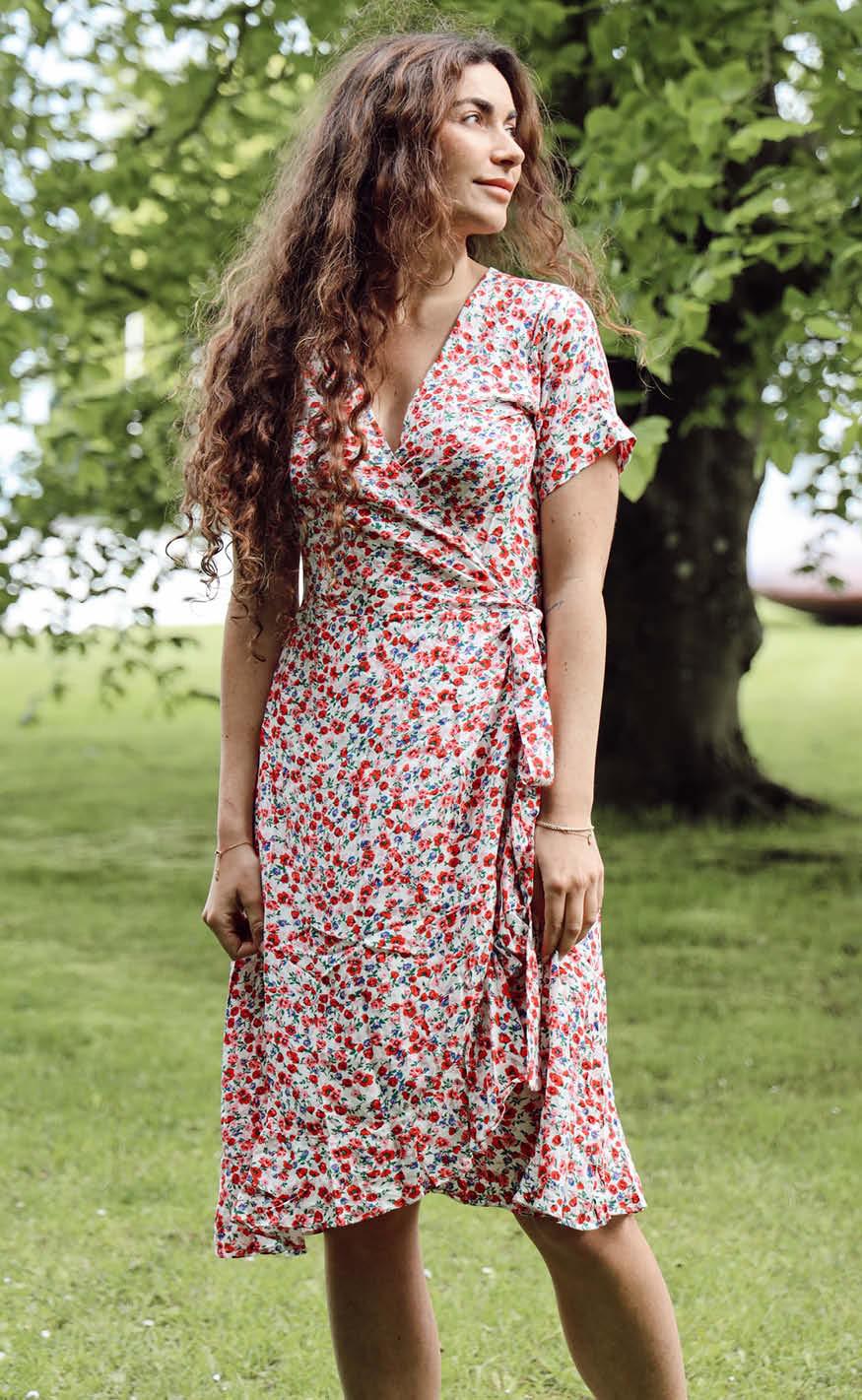 INA Copenhagen Kjole - Ella - Red Flower