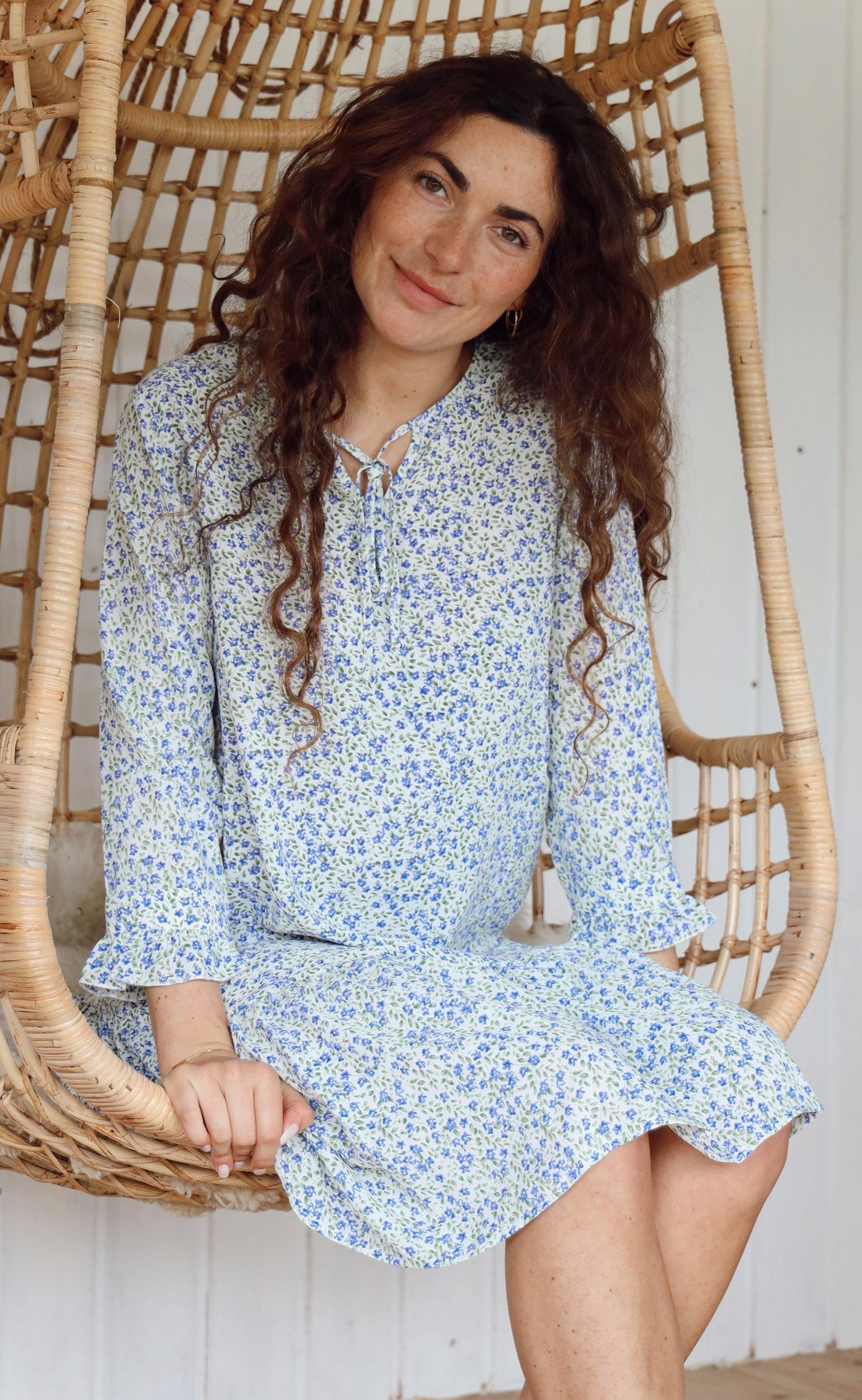 INA Copenhagen Kjole - Freja - Blue Flower