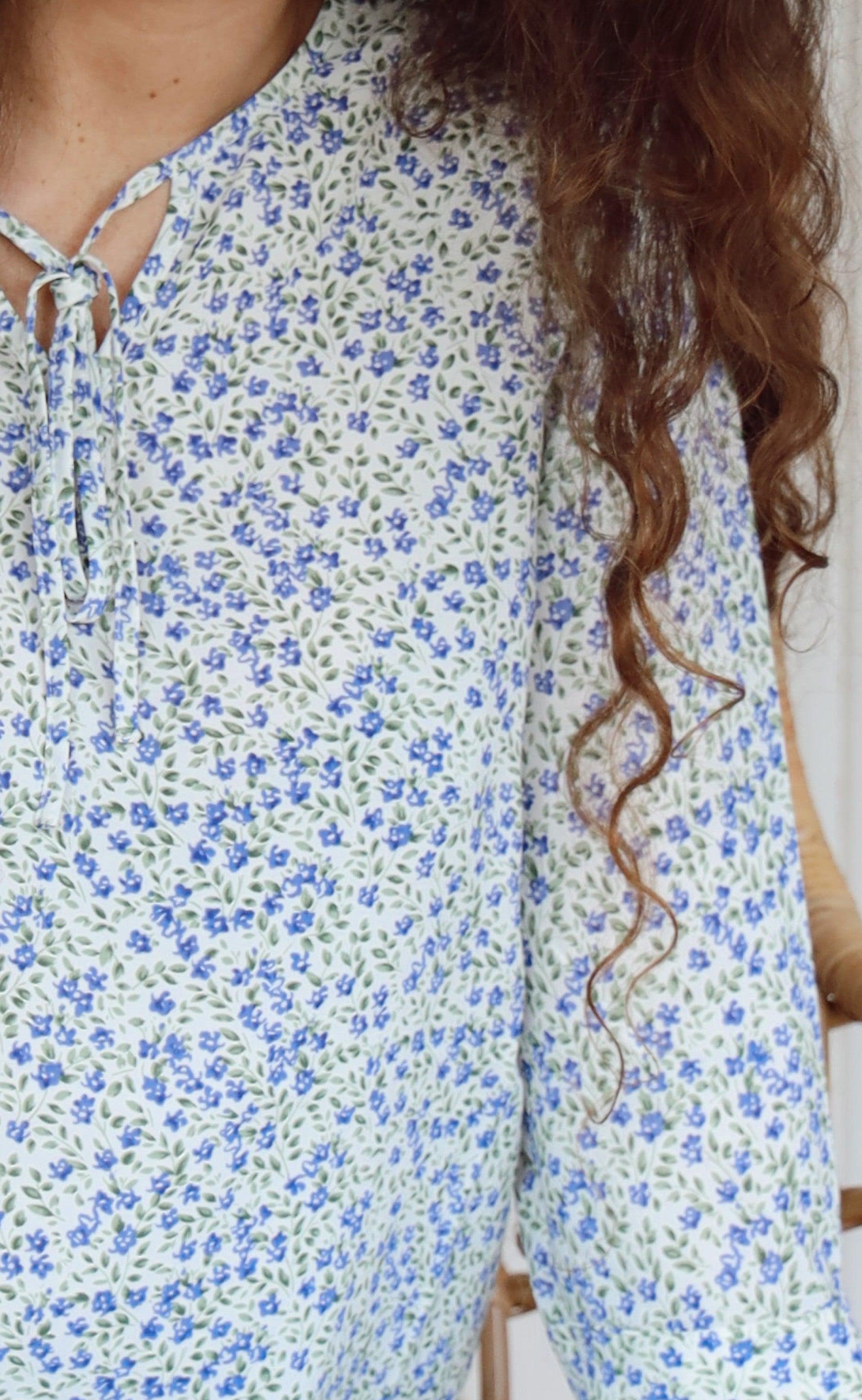 INA Copenhagen Kjole - Freja - Blue Flower
