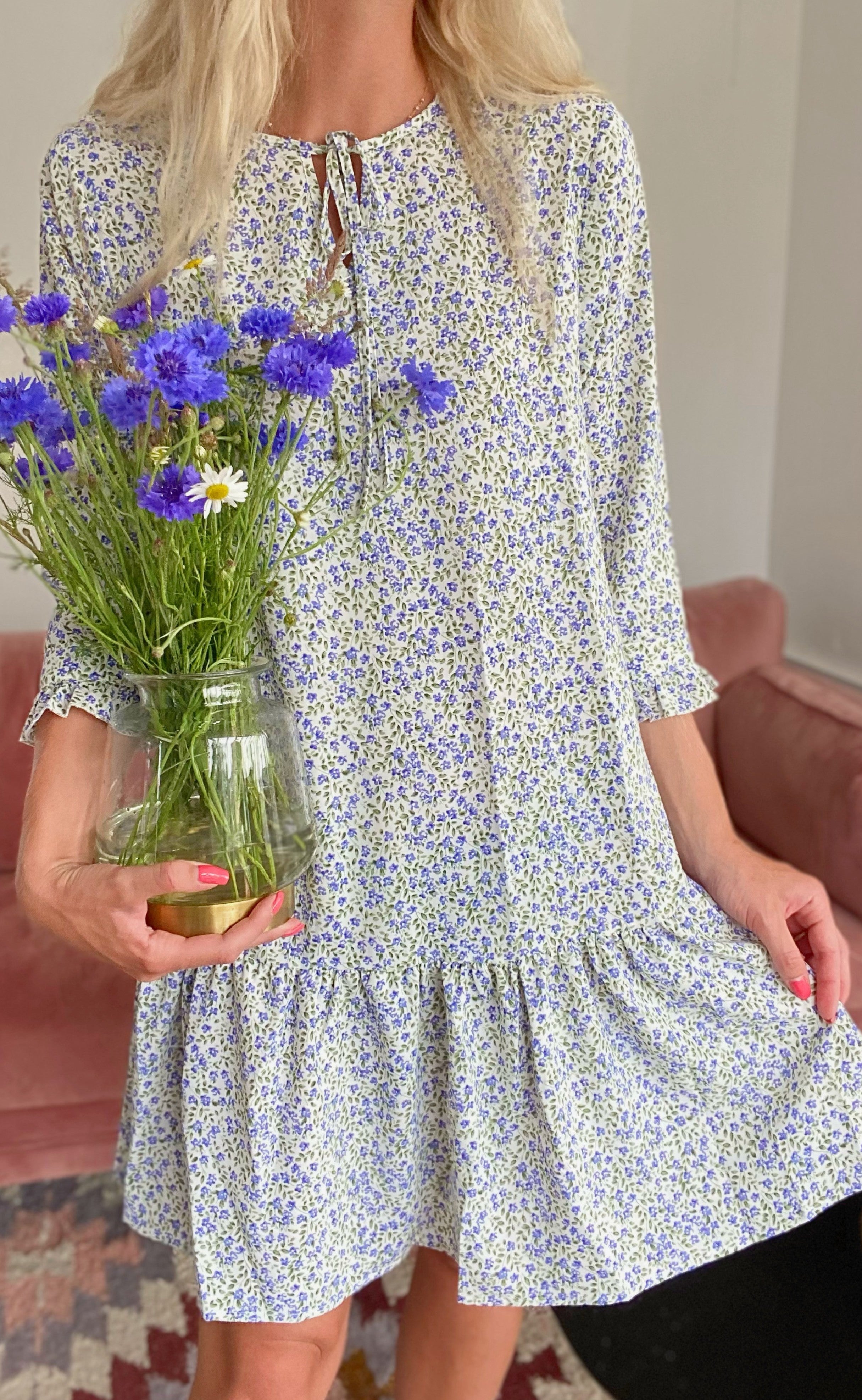INA Copenhagen Kjole - Freja - Blue Flower