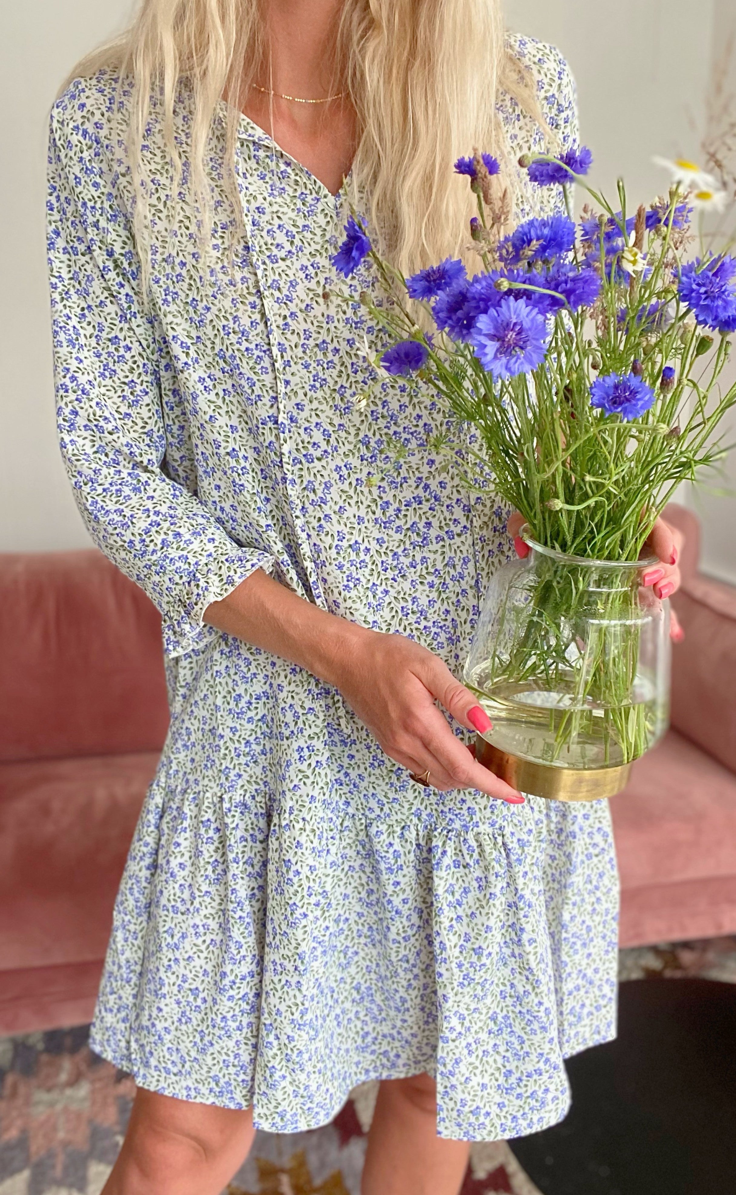 INA Copenhagen Kjole - Freja - Blue Flower