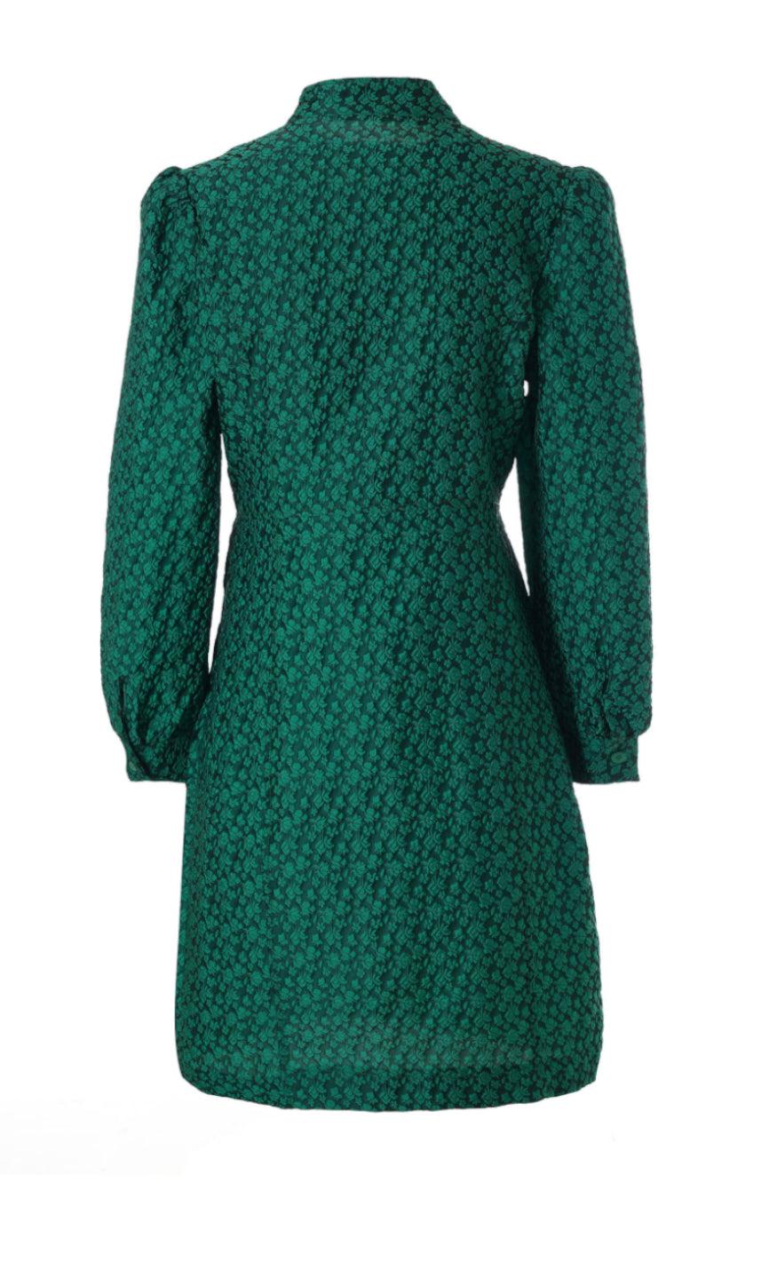 INA Copenhagen Kjole - Ines - Green Flower