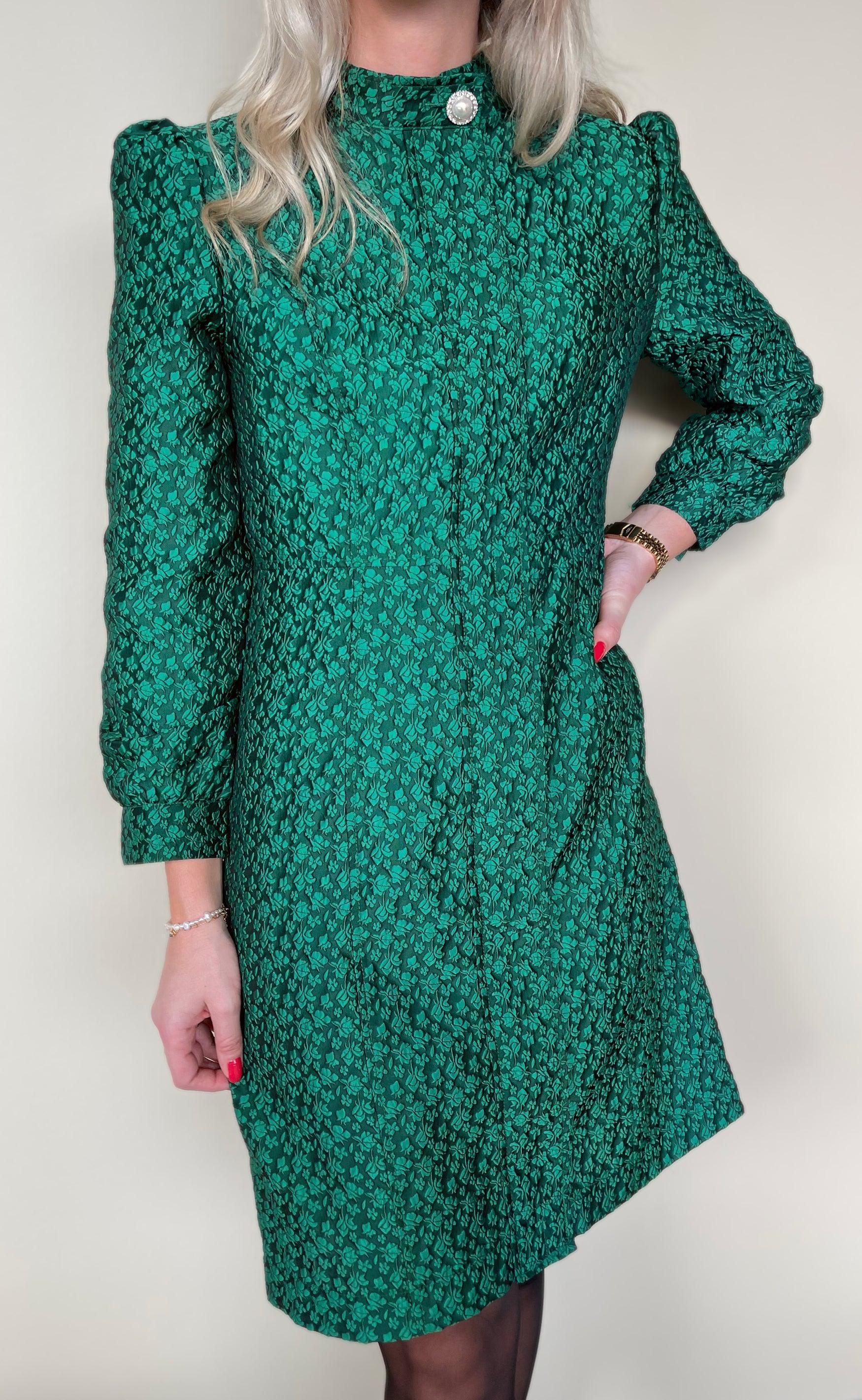 INA Copenhagen Kjole - Ines - Green Flower