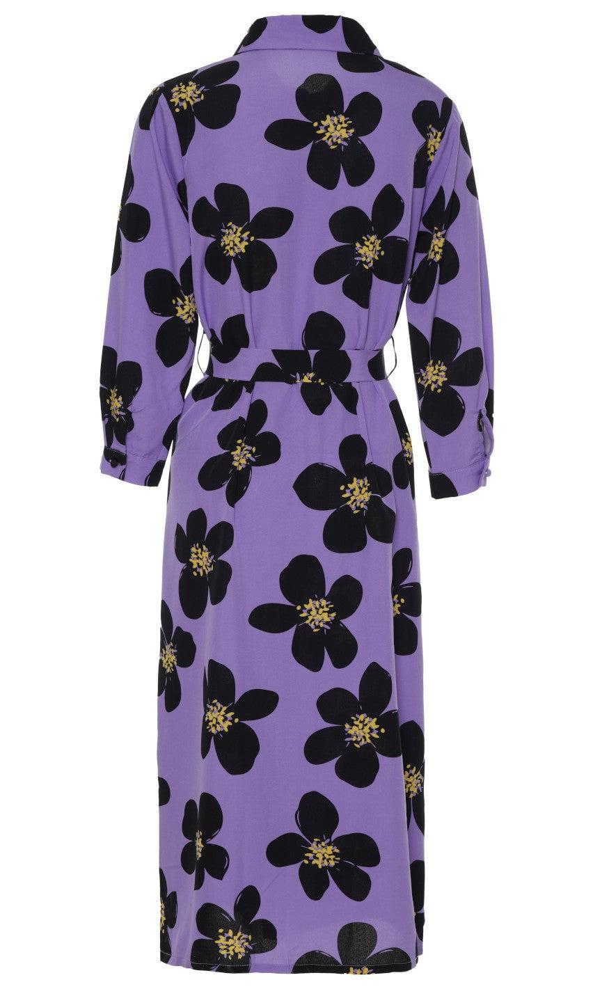 INA Copenhagen Kjole - Isabella - Purple/Black Flower