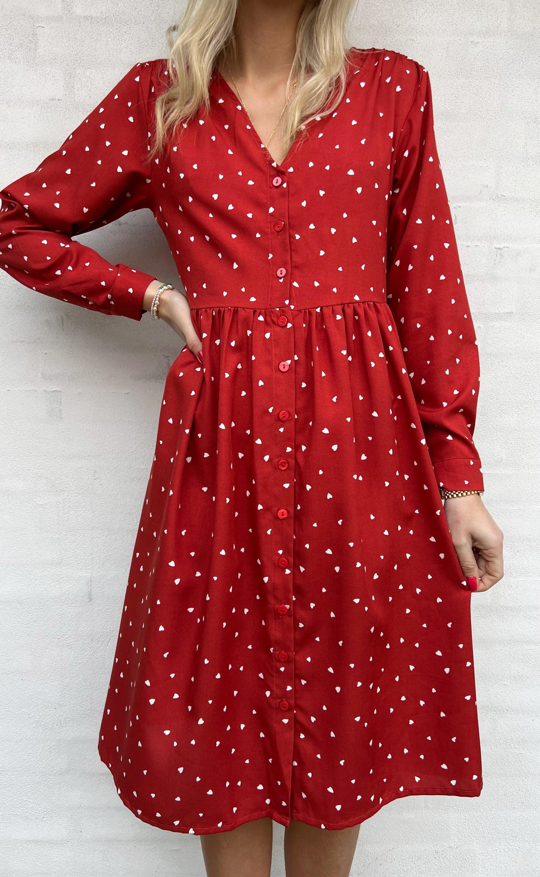 INA Copenhagen Kjole - Kayla - Red Heart