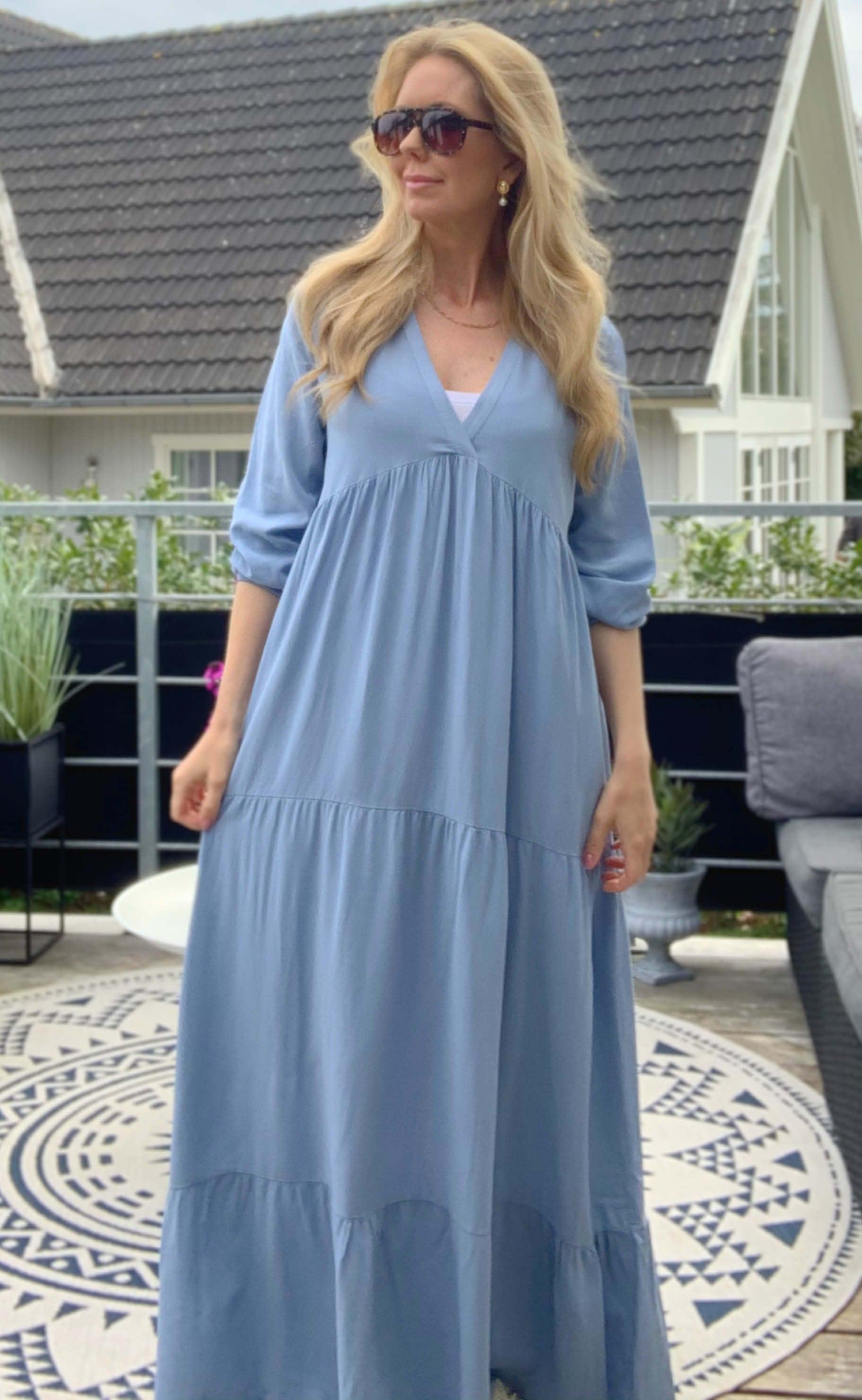INA Copenhagen Kjole - Laura - Dusty Blue