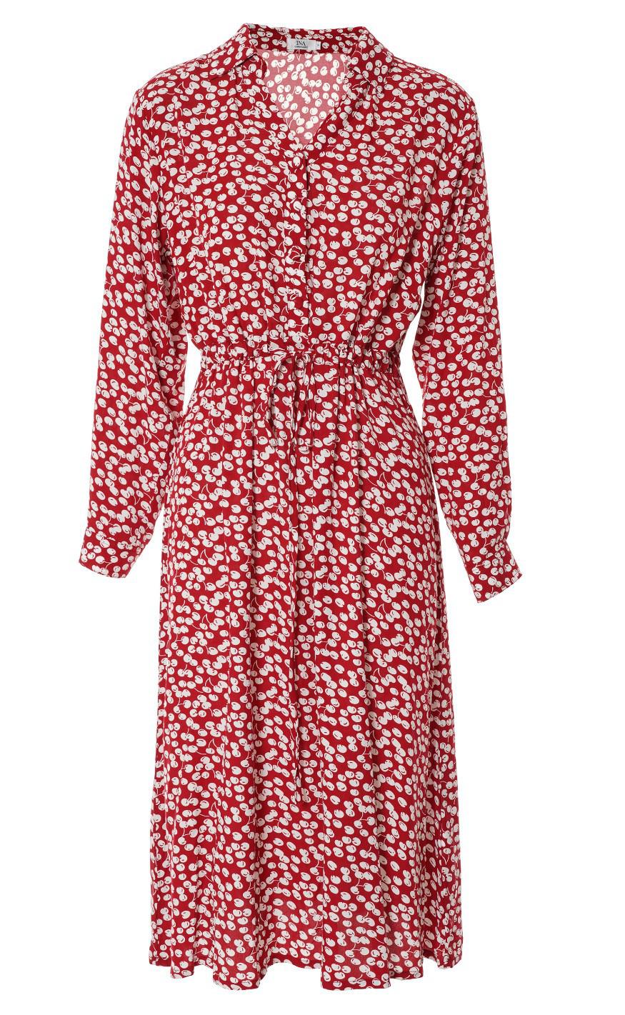 INA Copenhagen Kjole - Louisa - Red/White