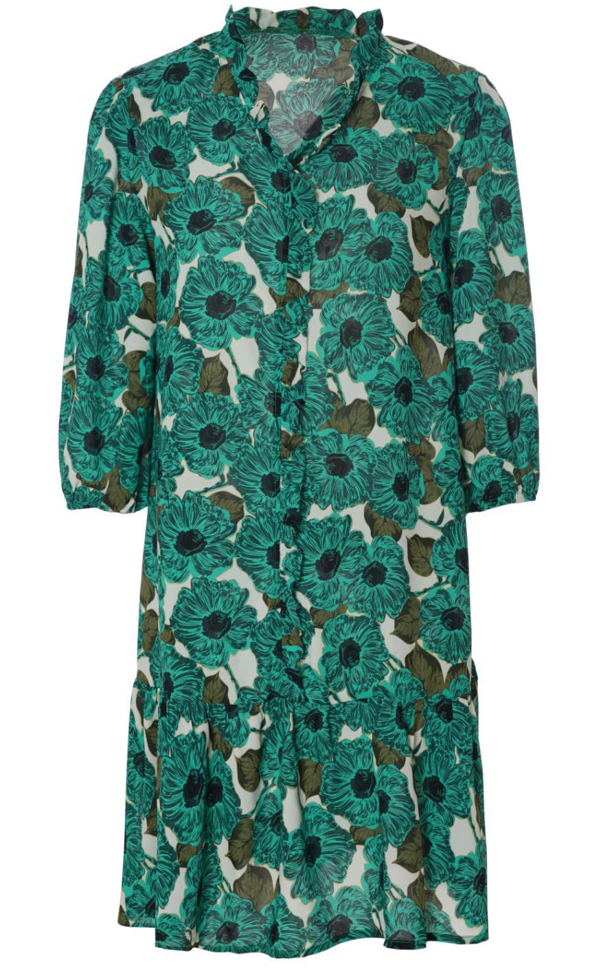 INA Copenhagen Kjole - Mali - Green Flower
