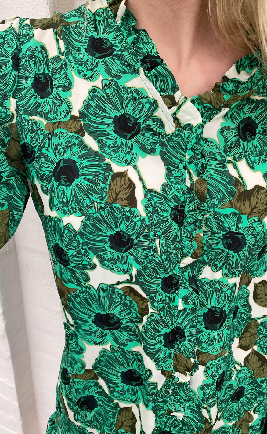 INA Copenhagen Kjole - Mali - Green Flower