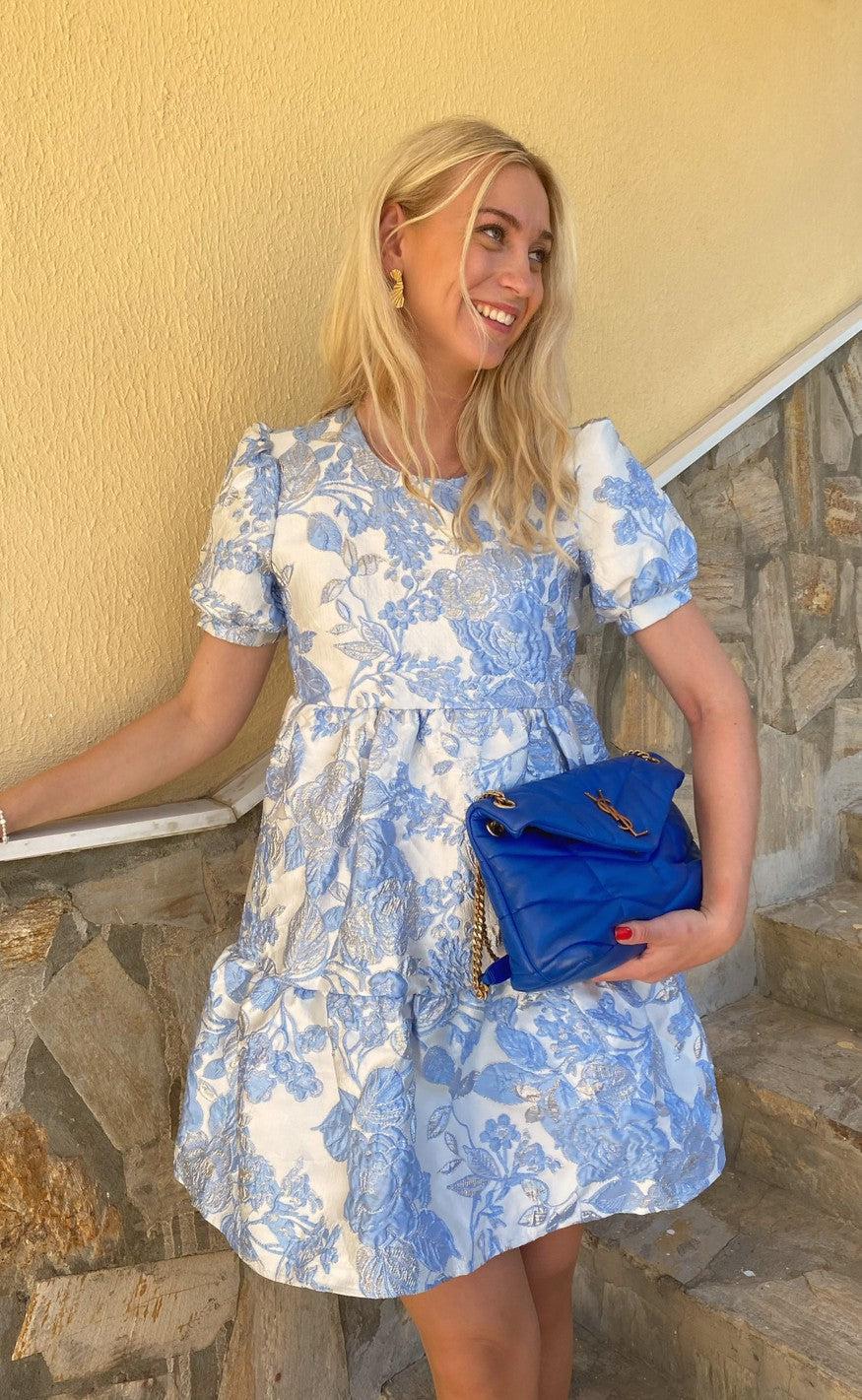 INA Copenhagen Kjole - Melanie - Blue w. Lurex