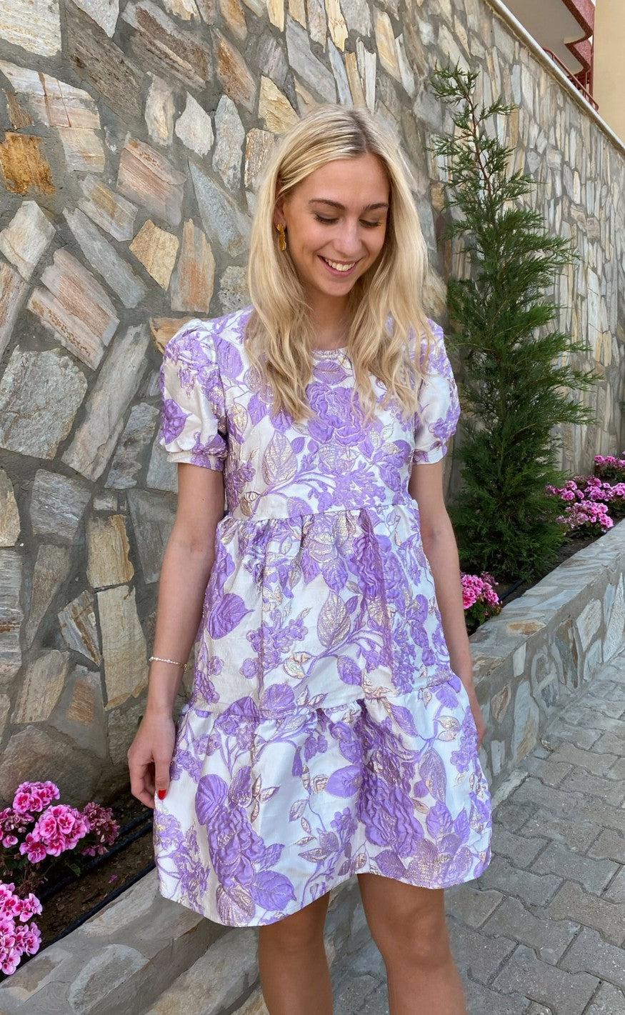 INA Copenhagen Kjole - Melanie - Purple w. Lurex