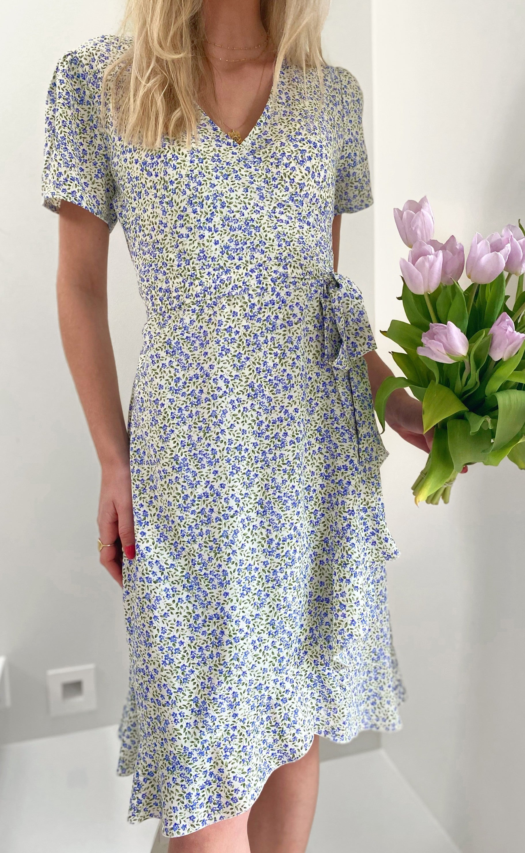 INA Copenhagen Kjole - Nora - Blue Flower