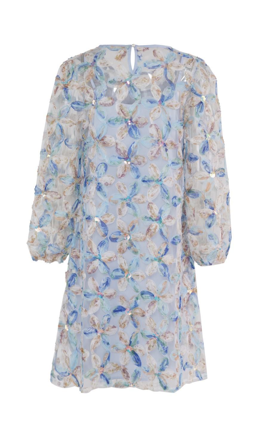 INA Copenhagen Kjole - Pama - Blue Sequin Flower