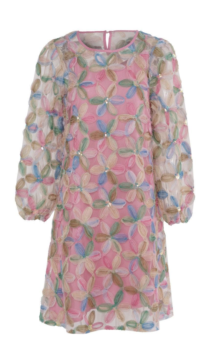INA Copenhagen Kjole - Pama - Pink Sequin Flower