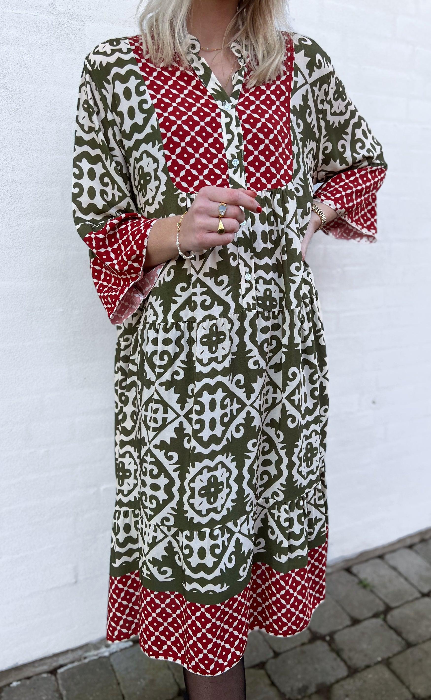 INA Copenhagen Kjole - Pauline - Green Boheme