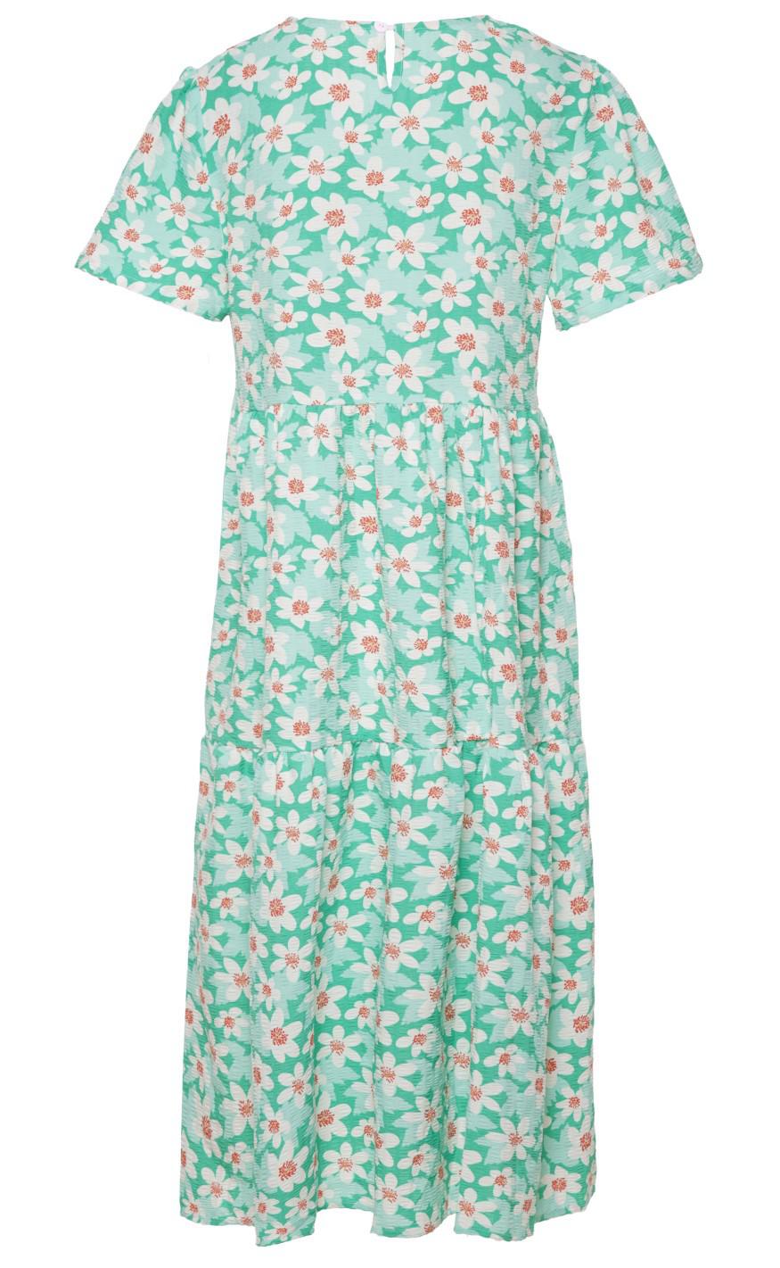 INA Copenhagen Kjole - Selma - Green Flower