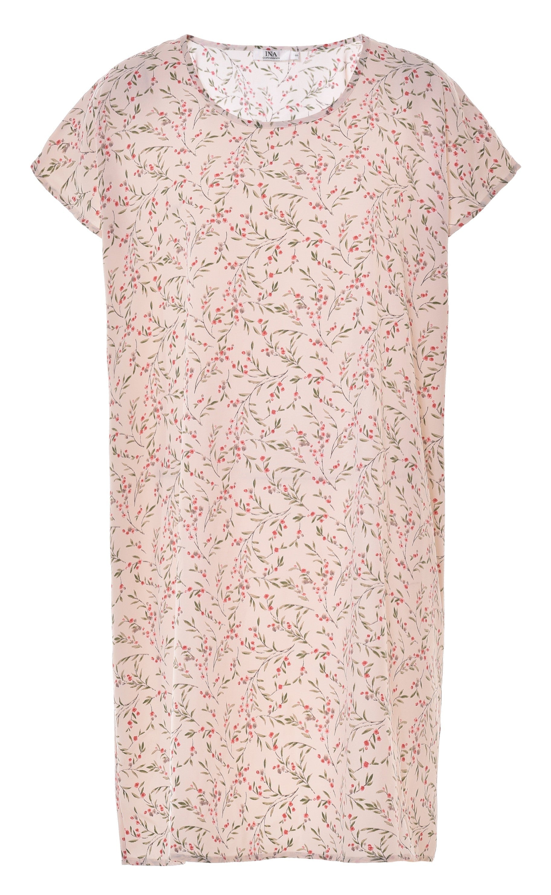 INA Copenhagen Kjole - Tina - White / Rose Flower