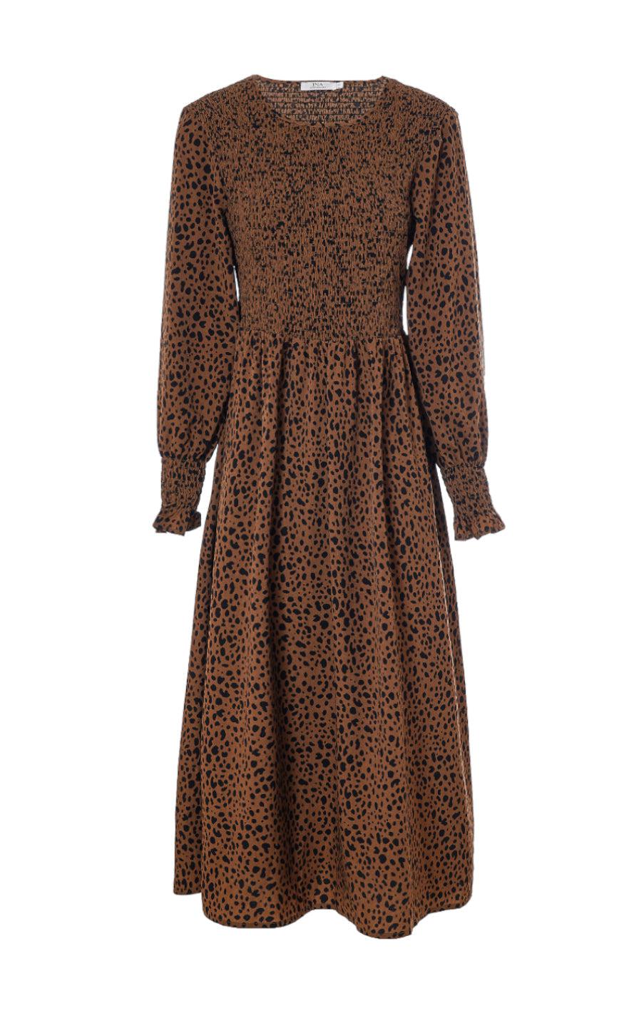 INA Copenhagen Kjole - Veronica - Brown Leo
