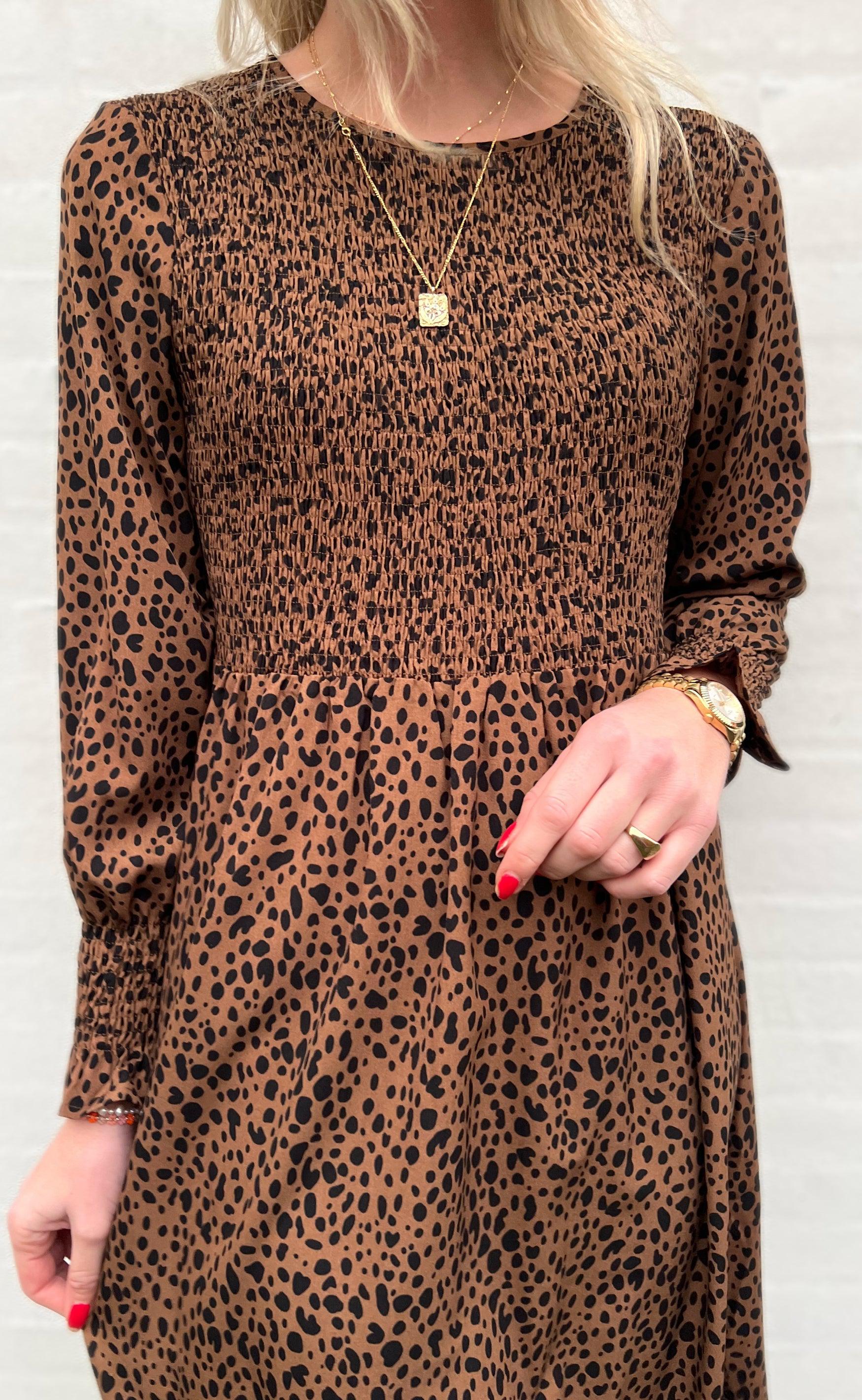 INA Copenhagen Kjole - Veronica - Brown Leo