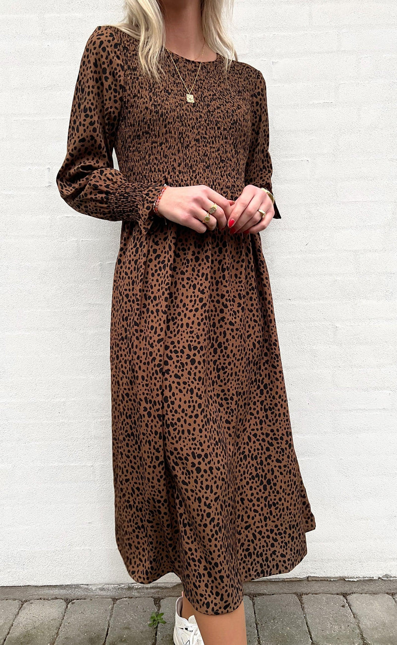 INA Copenhagen Kjole - Veronica - Brown Leo