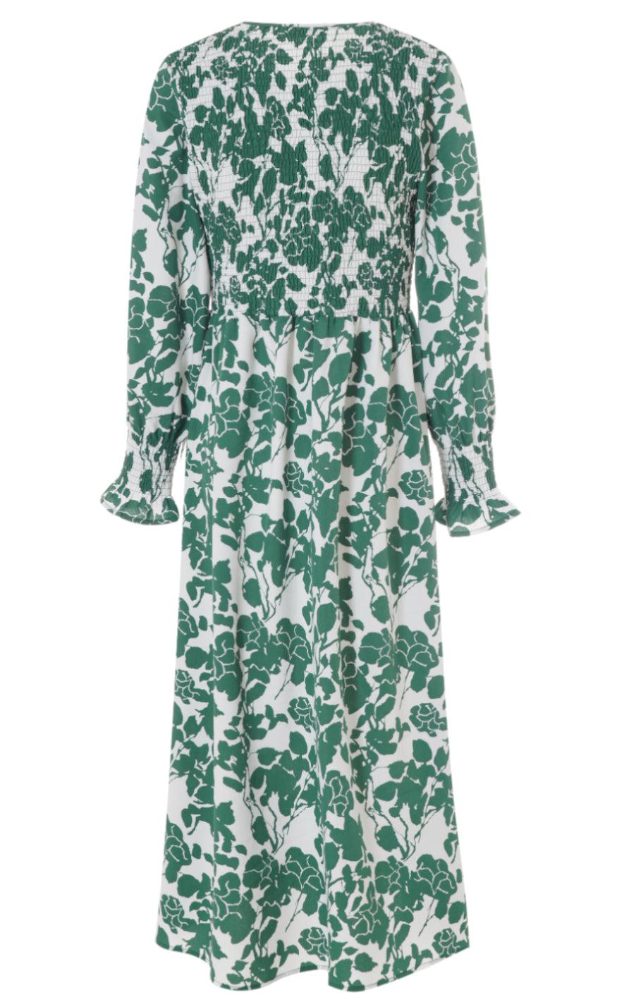 INA Copenhagen Kjole - Veronica - Green Flower