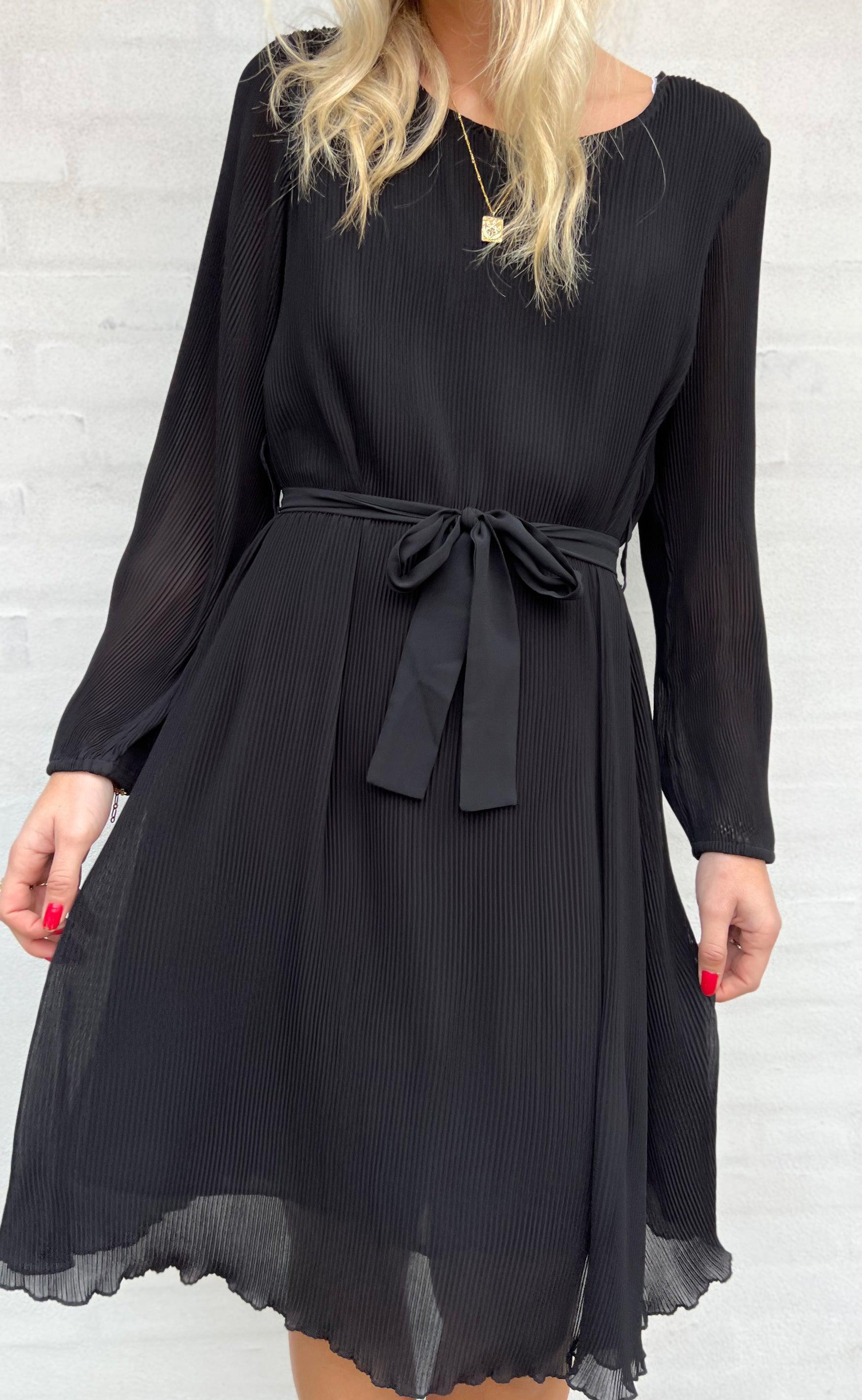INA Copenhagen Kjole - Victoria Plisse - Black