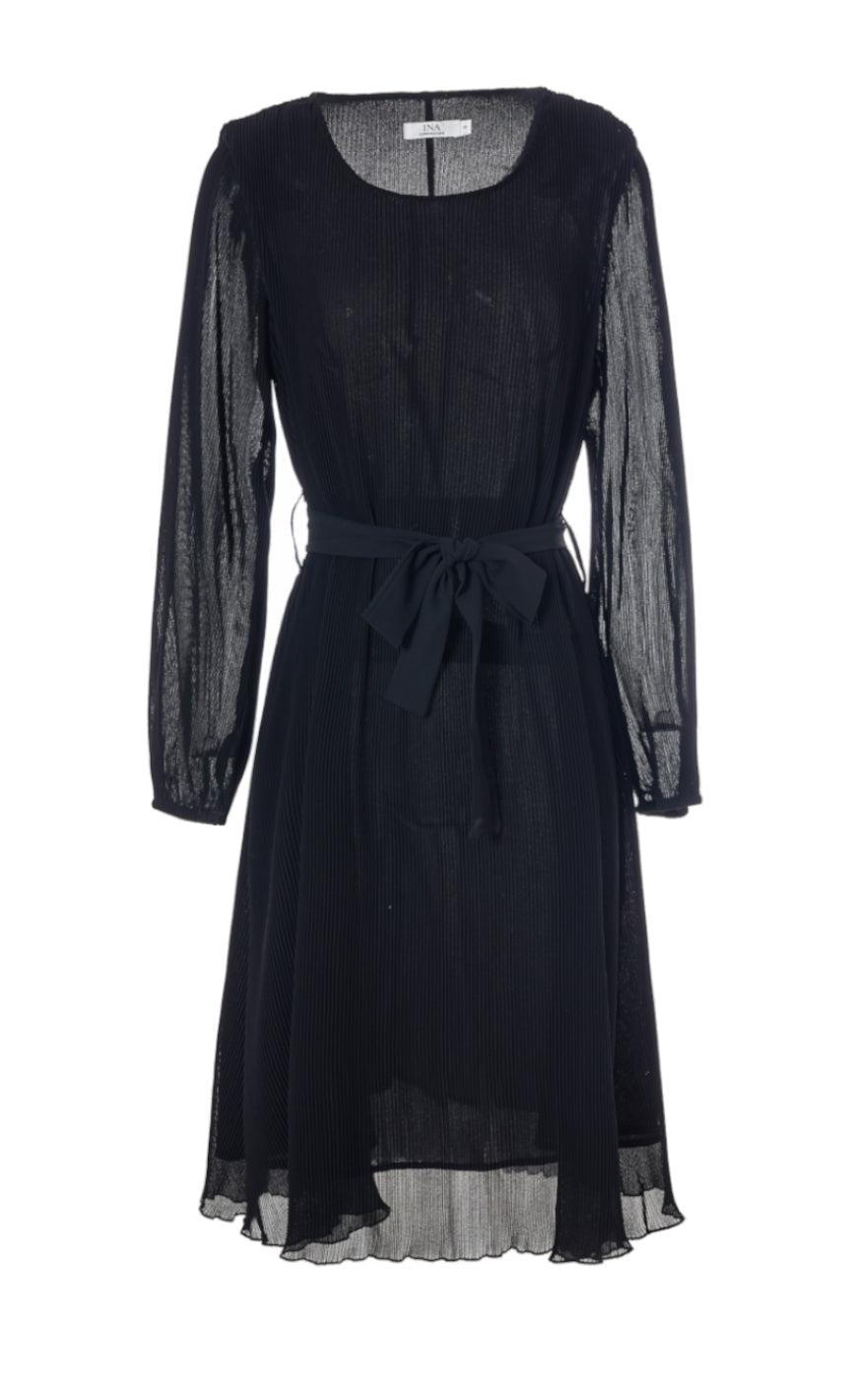 INA Copenhagen Kjole - Victoria Plisse - Black