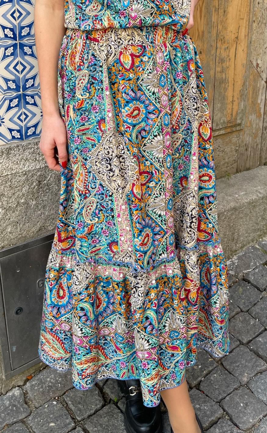INA Copenhagen Nederdel - Hanna - Mixed Paisley