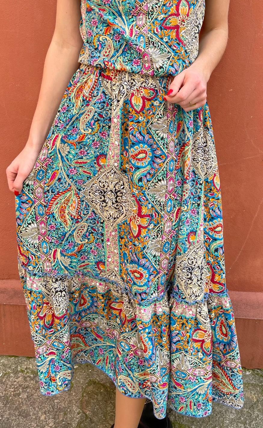INA Copenhagen Nederdel - Hanna - Mixed Paisley