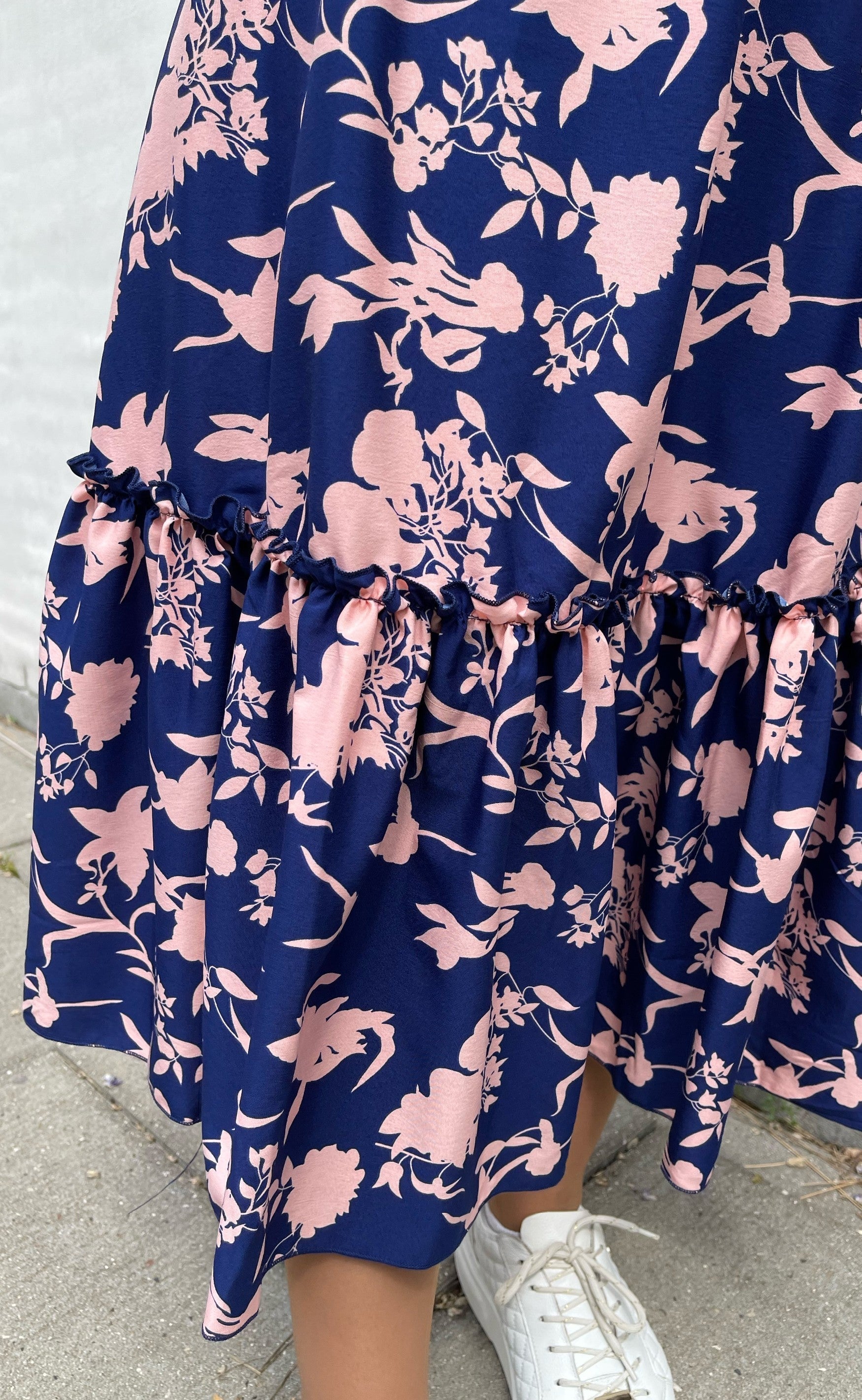 INA Copenhagen Nederdel - Hanna - Navy / Rose Flower