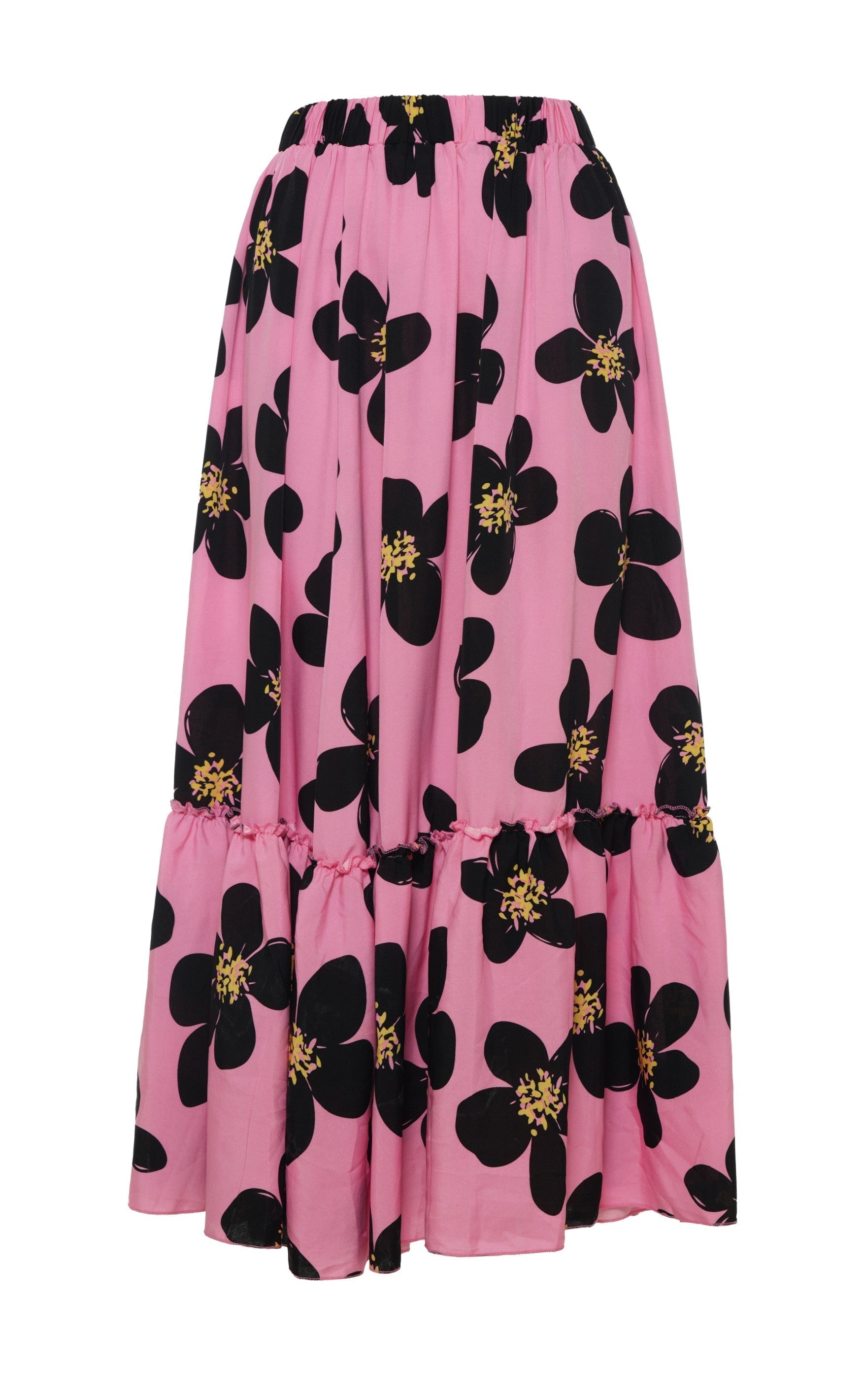INA Copenhagen Nederdel - Hanna - Pink / Black Flower
