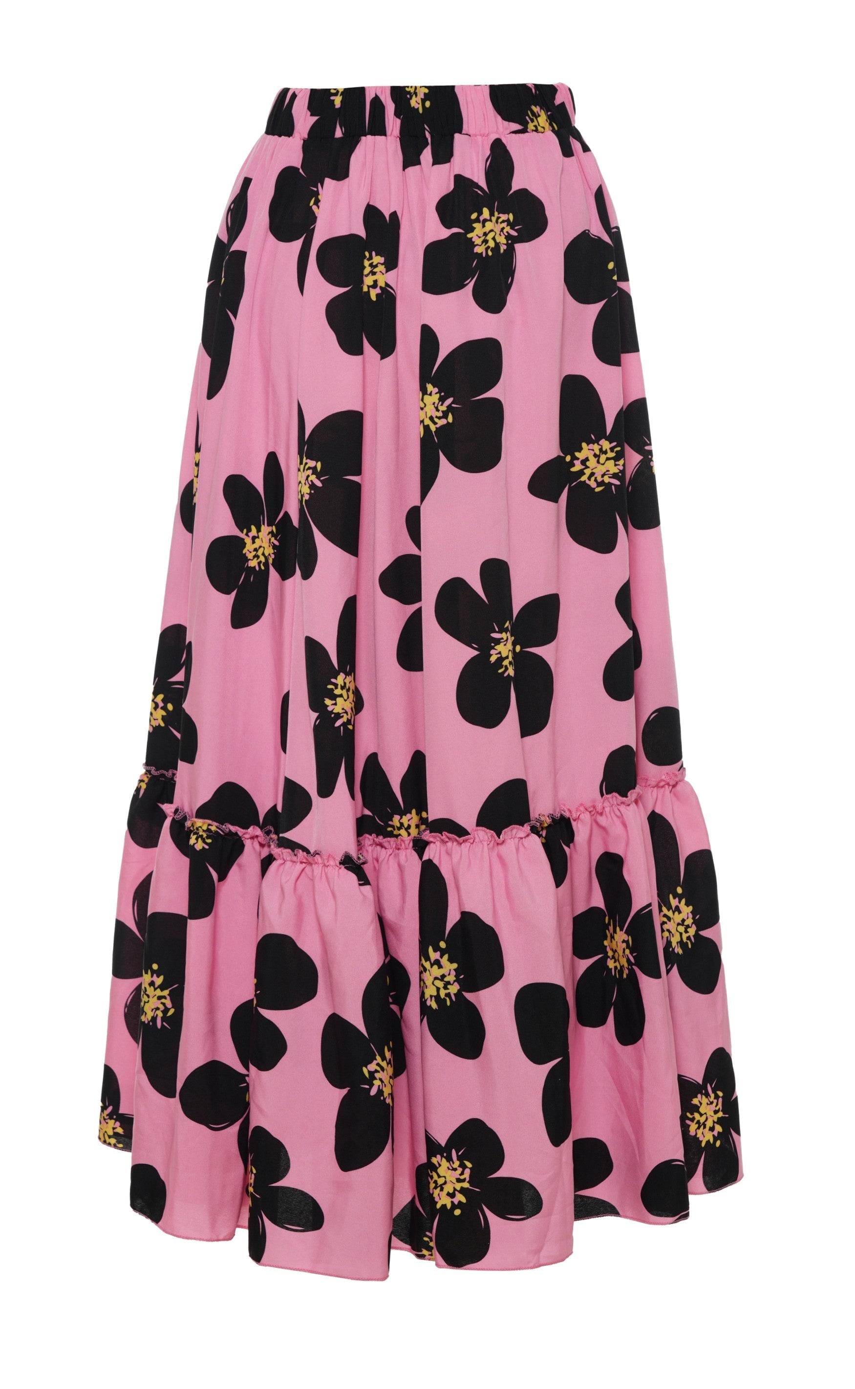 INA Copenhagen Nederdel - Hanna - Pink / Black Flower