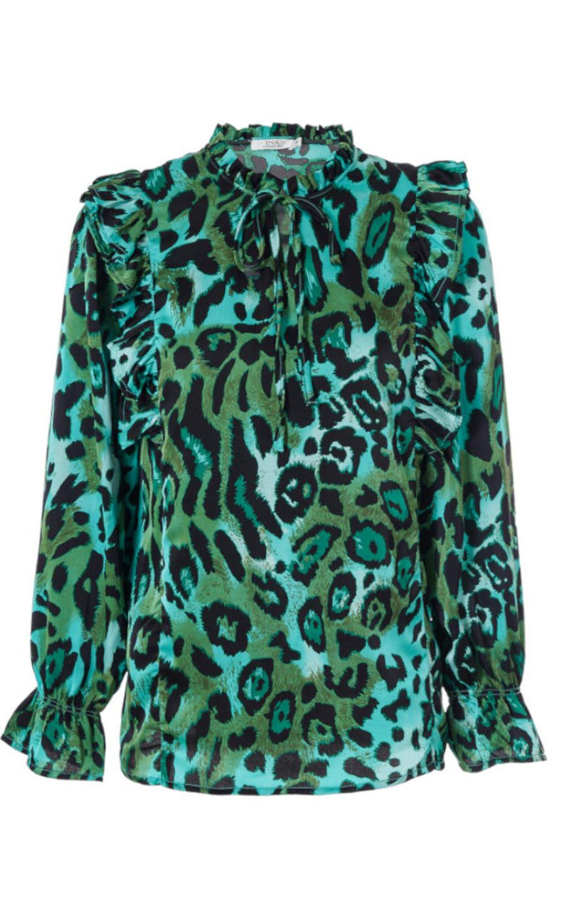 INA Copenhagen Skjorte - Julia - Green Leo