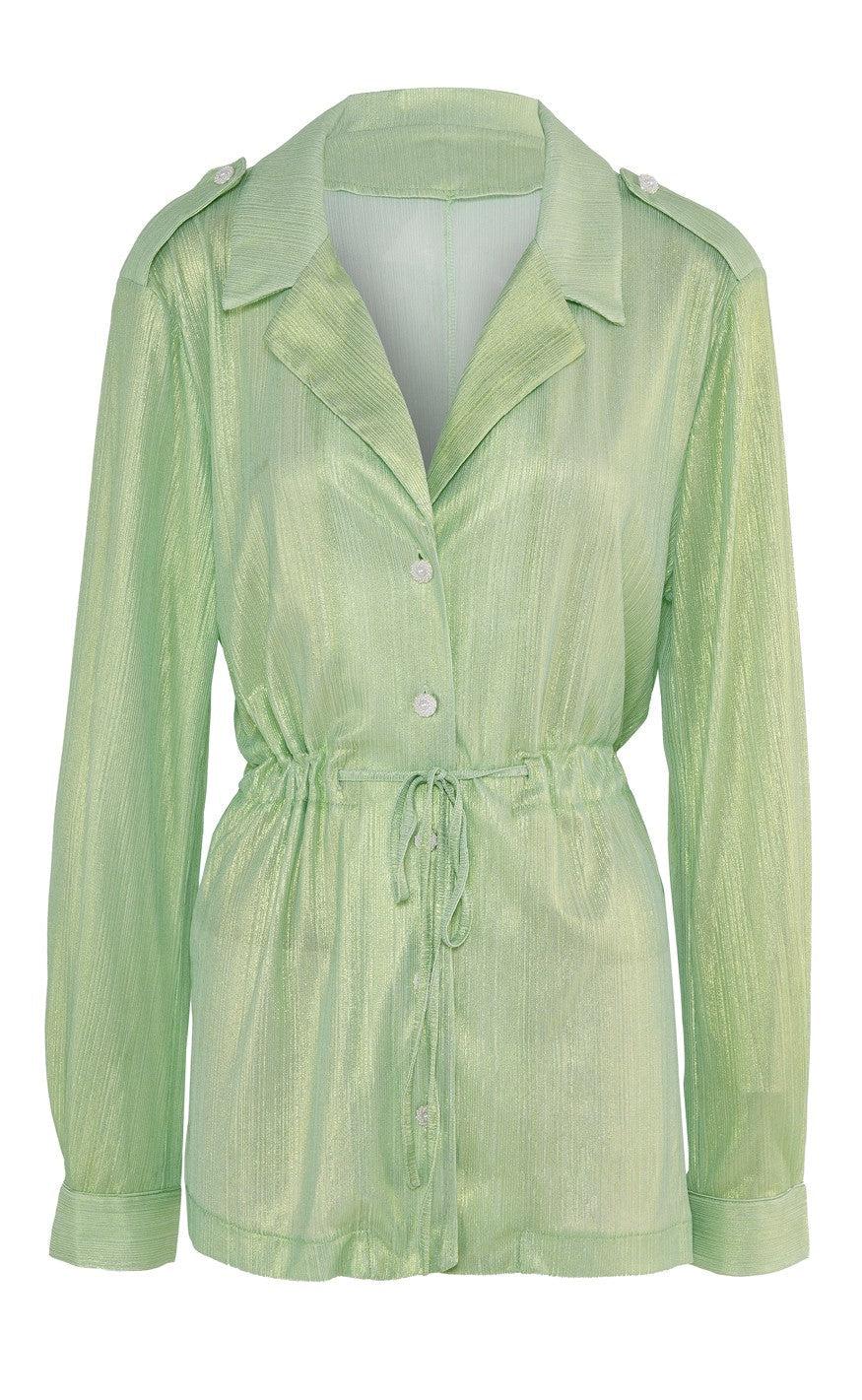 INA Copenhagen Skjorte - Malou - Metallic Green