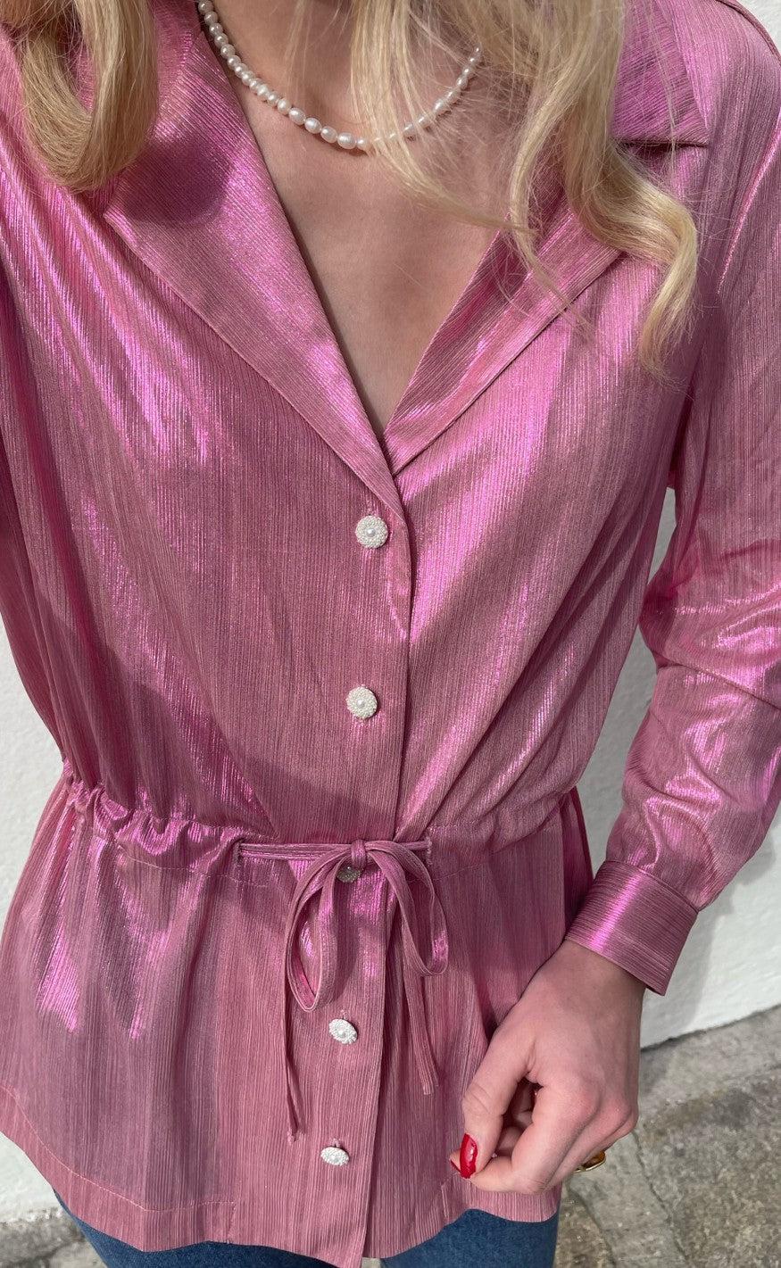 INA Copenhagen Skjorte - Malou - Metallic Pink