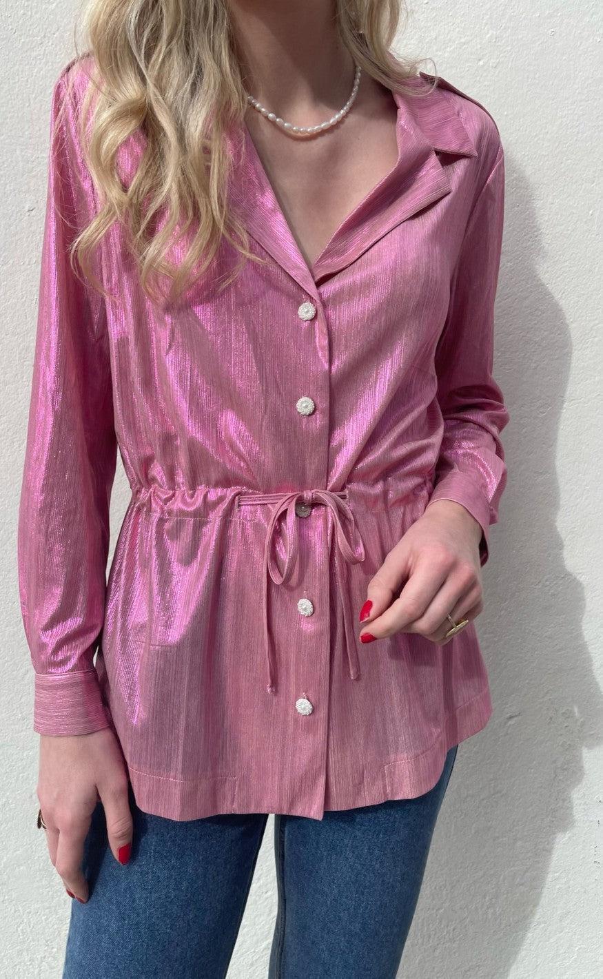 INA Copenhagen Skjorte - Malou - Metallic Pink