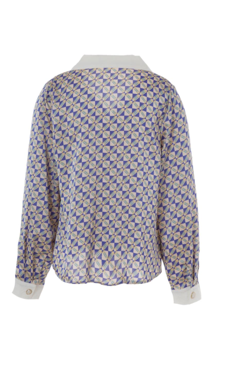 INA Copenhagen Skjorte - Nora - Graphic Blue