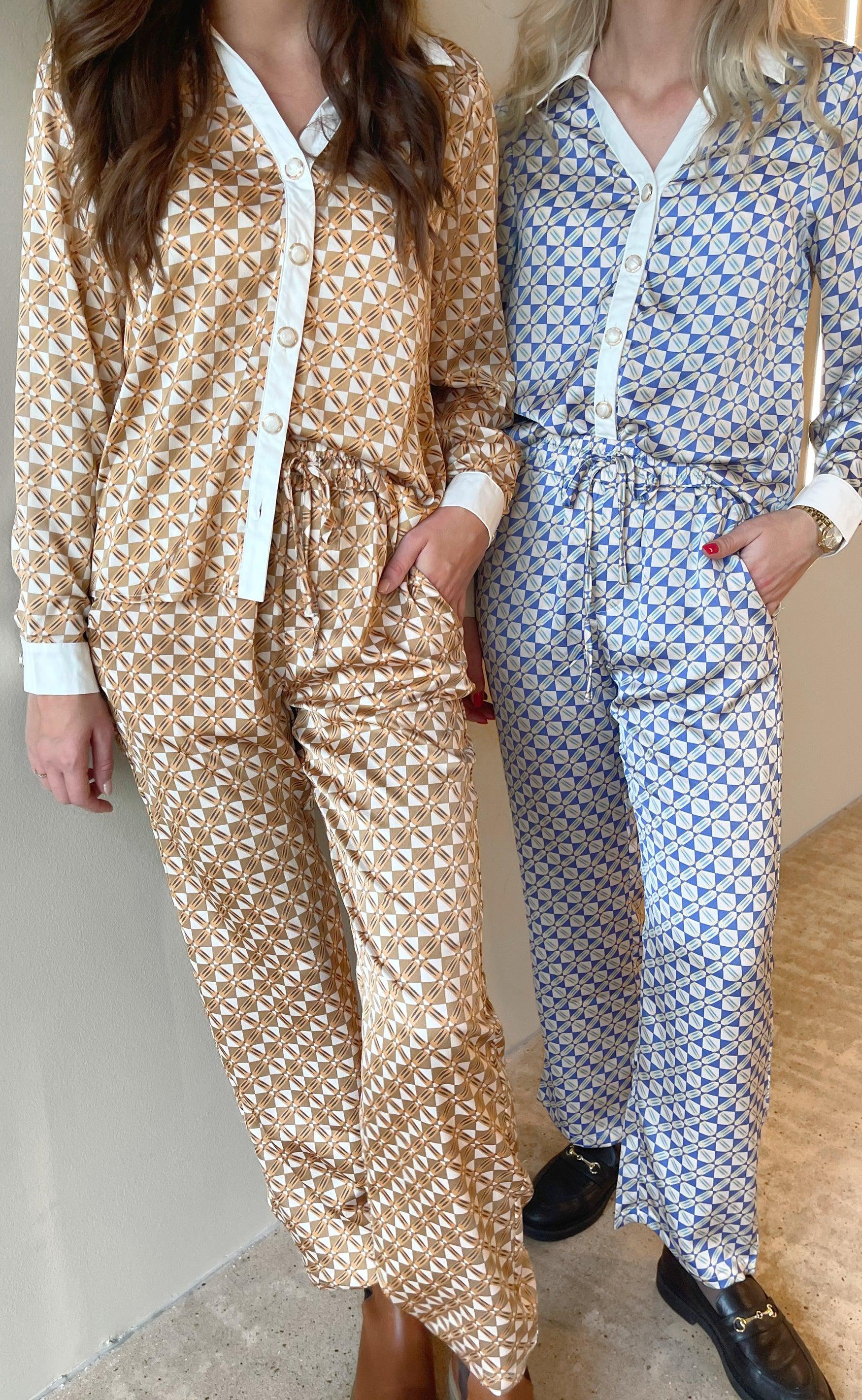 INA Copenhagen Skjorte - Nora - Graphic Brown
