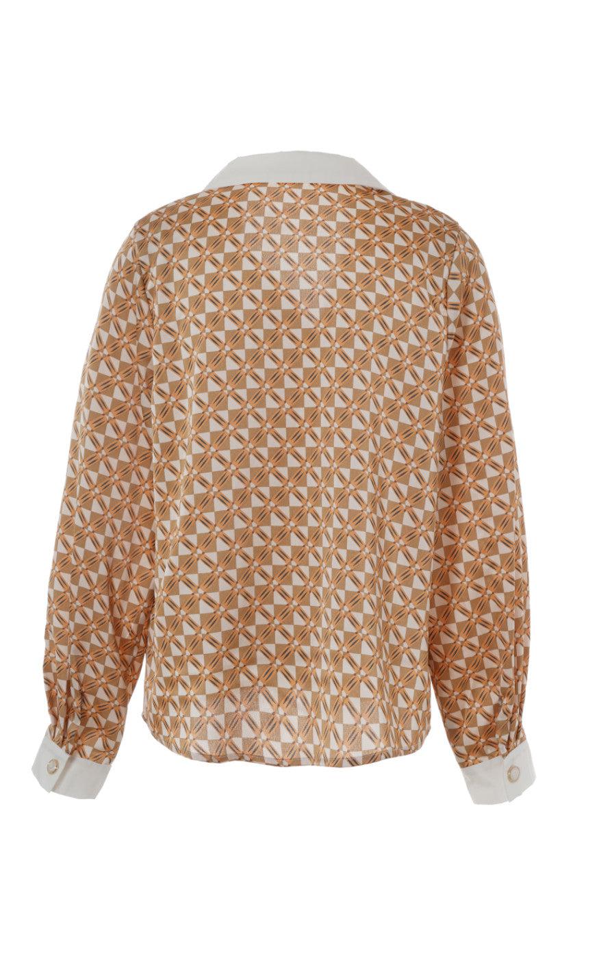 INA Copenhagen Skjorte - Nora - Graphic Brown