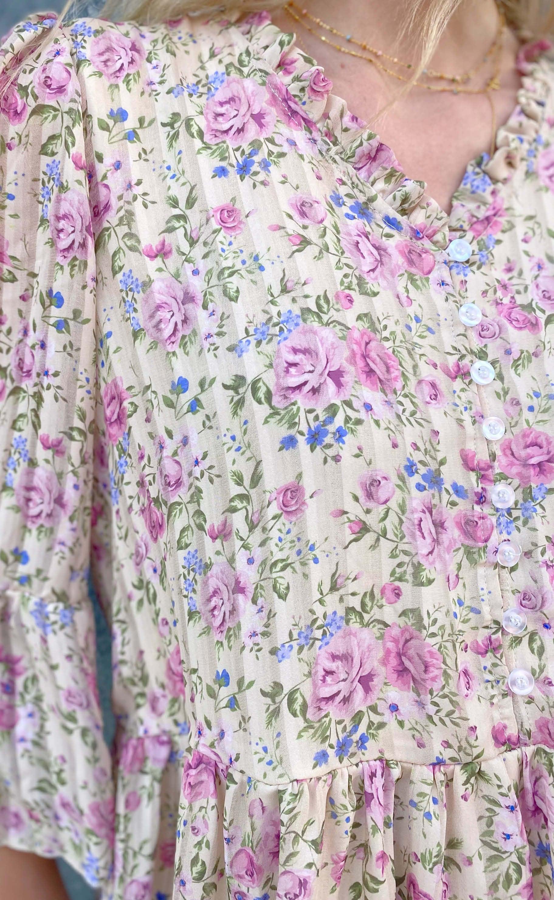 INA Copenhagen Top - Isabella - Rose Flower