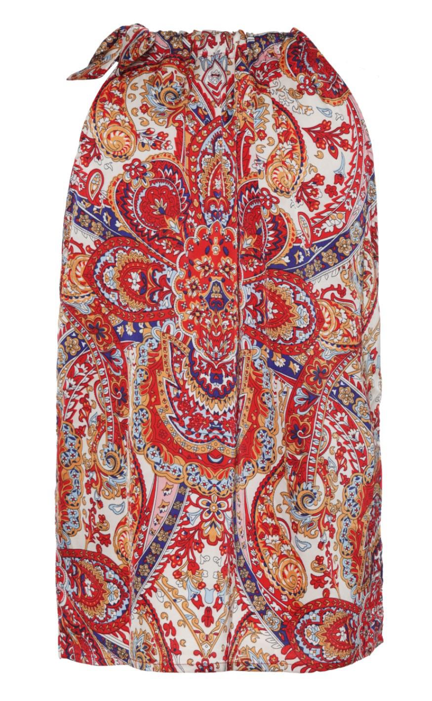 INA Copenhagen Top - Karo - Red Paisley