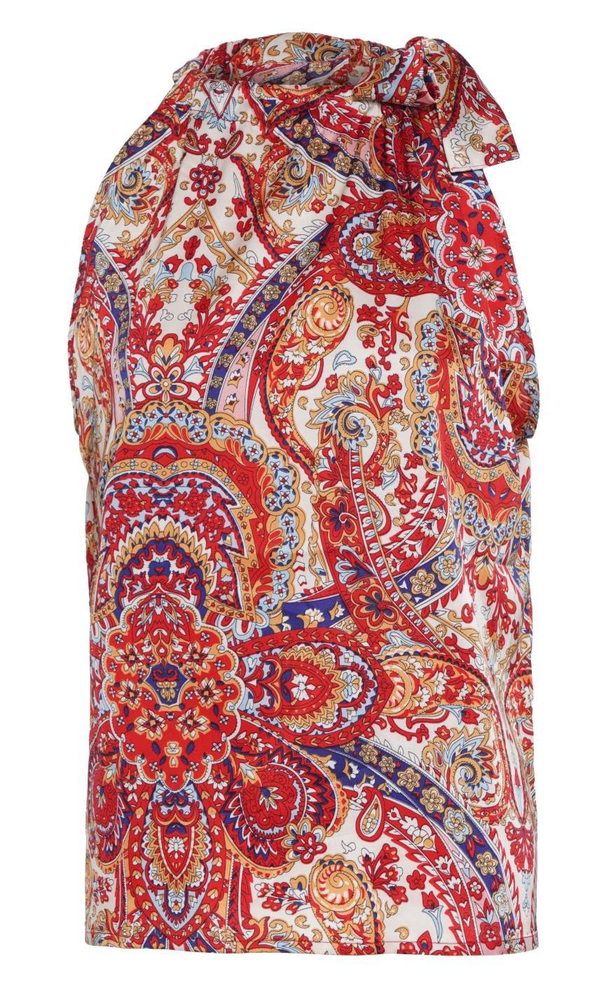 INA Copenhagen Top - Karo - Red Paisley